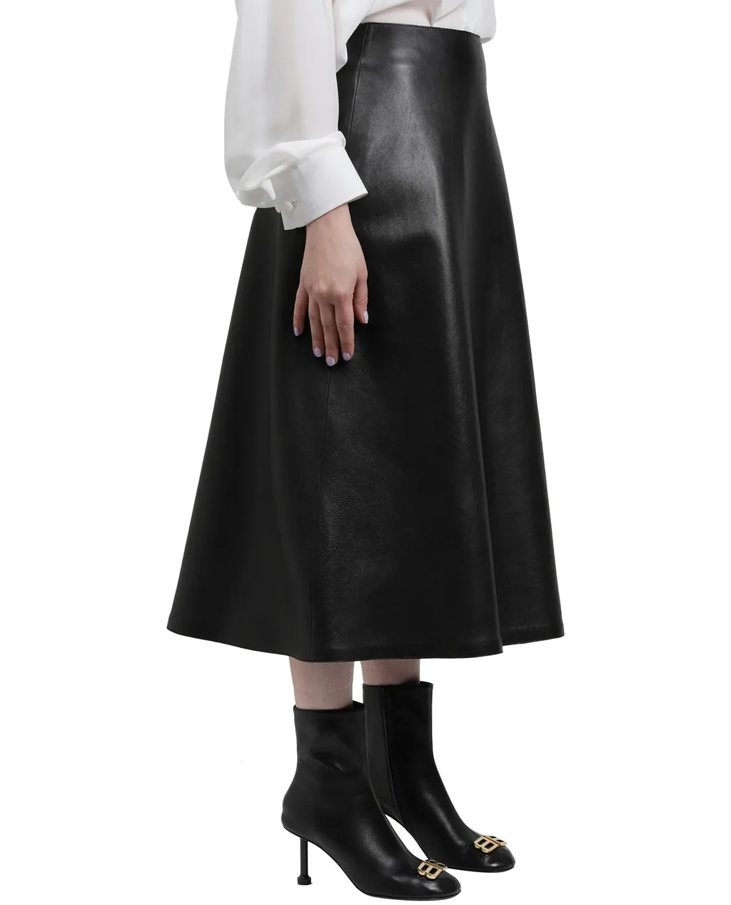 A-Line Leather Skirt