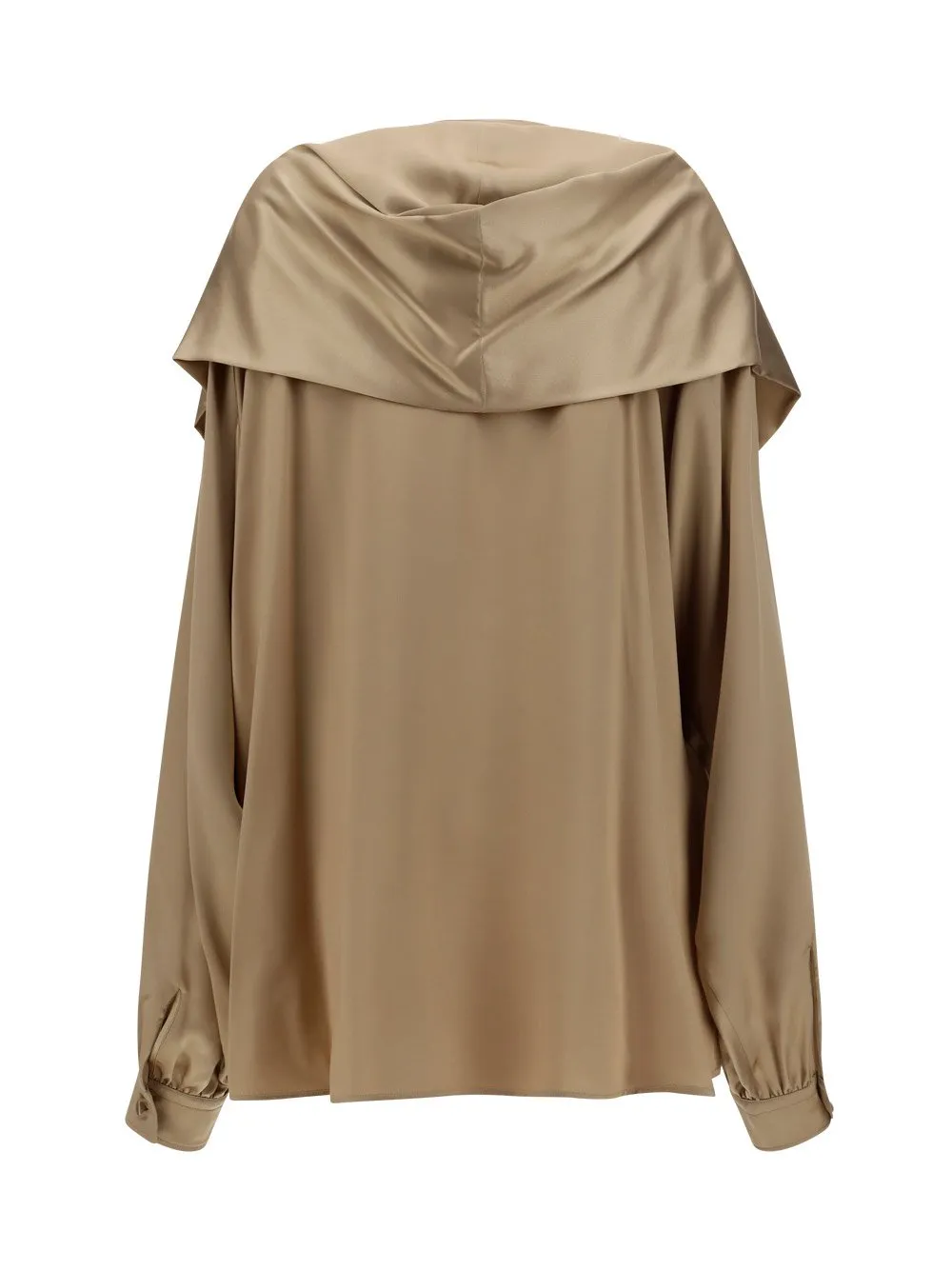 Hooded Long-Sleeved Blouse