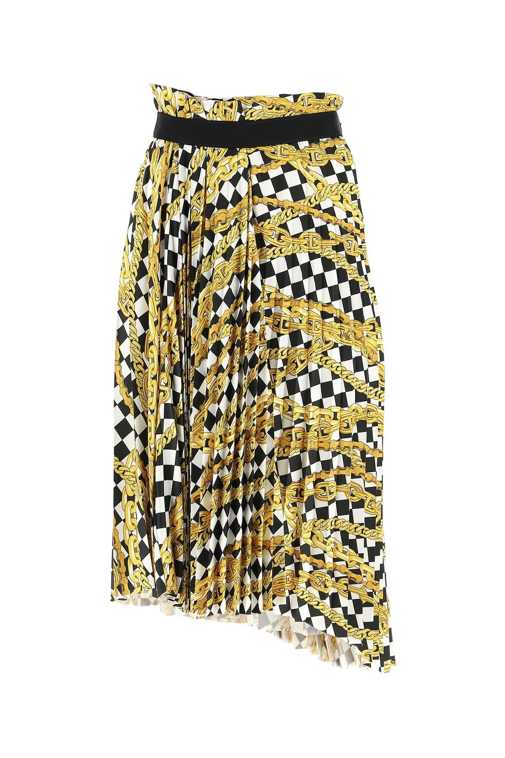 Pleated Printed Skirt