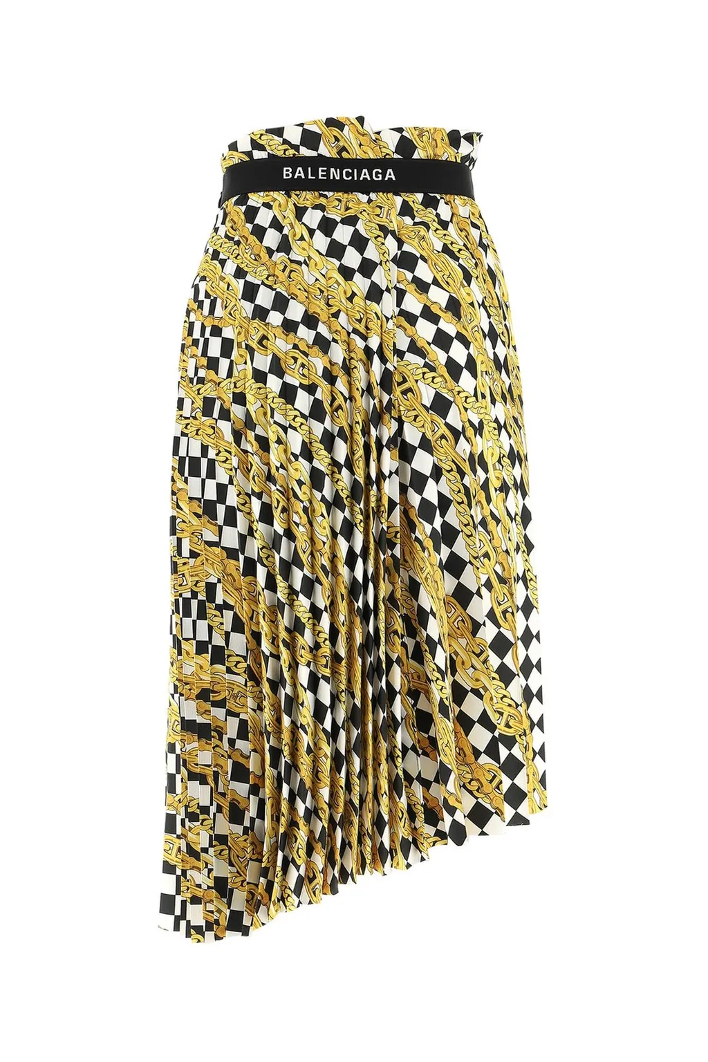 Pleated Printed Skirt
