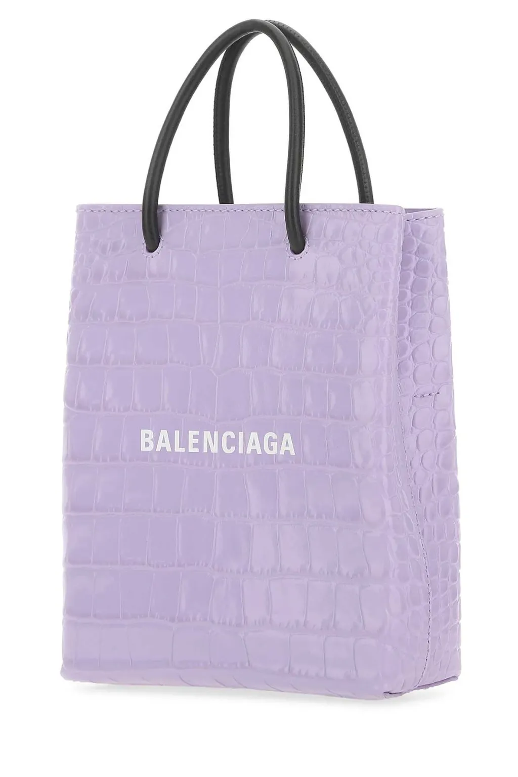 Logo Print Embossed Tote Bag