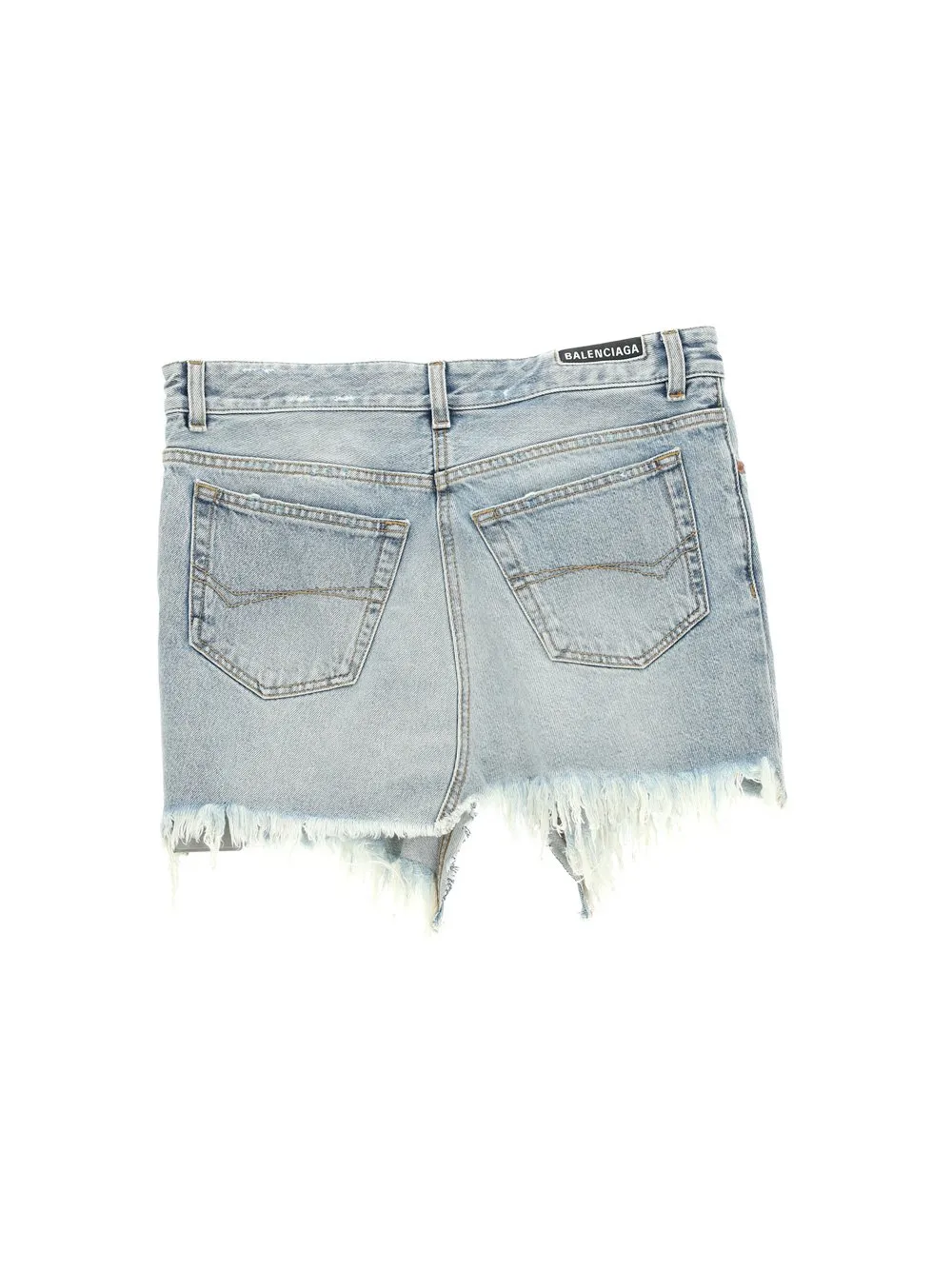 Cut-Up Denim Mini Skirt