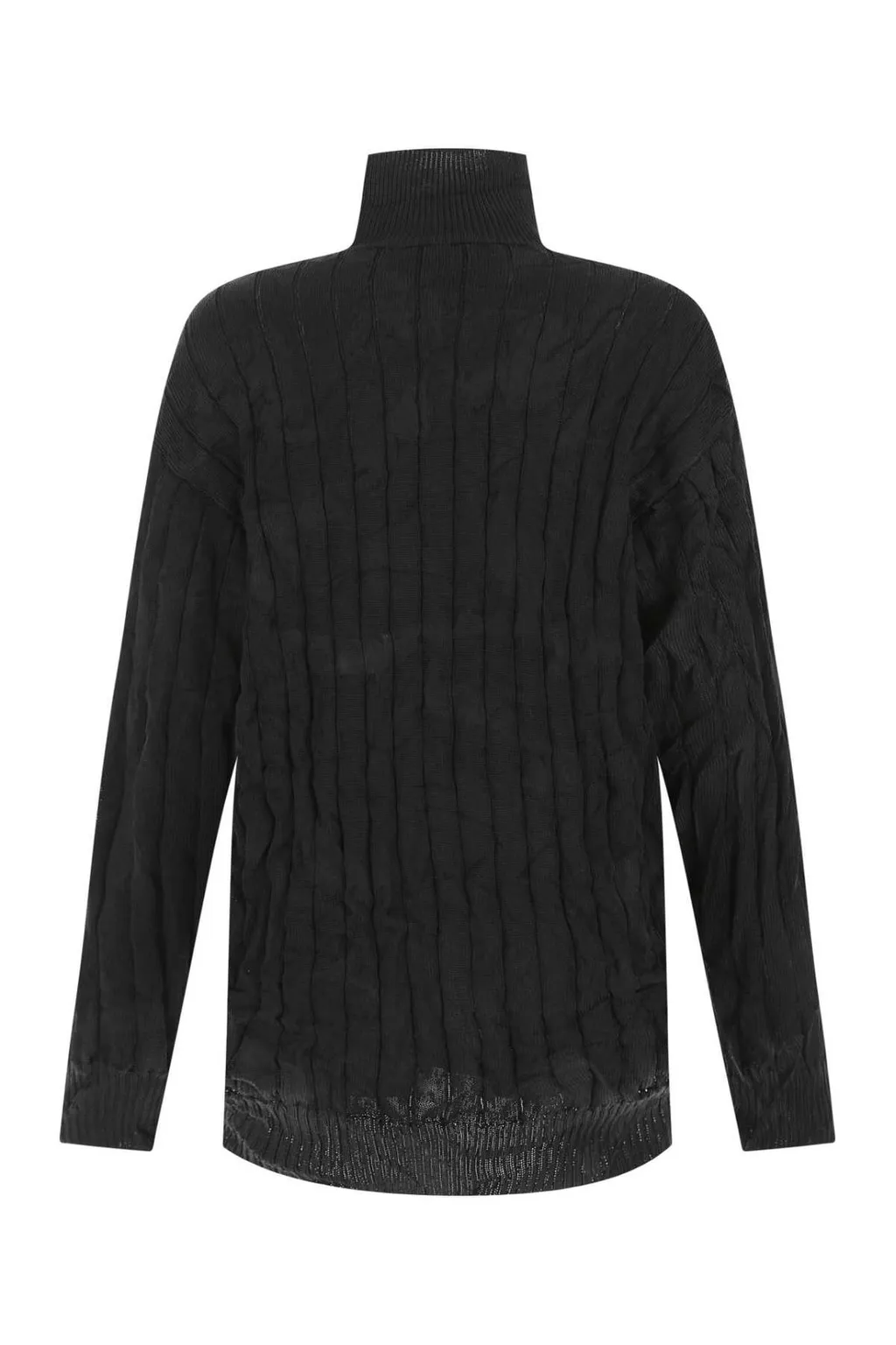 Creased Turtleneck Knit Jumper