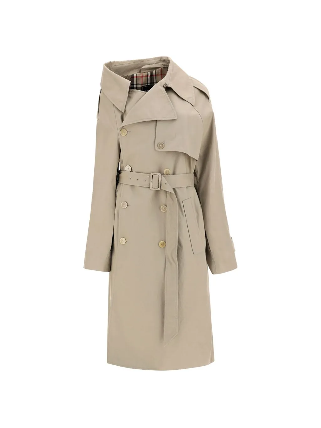 One-Shoulder Trench Coat