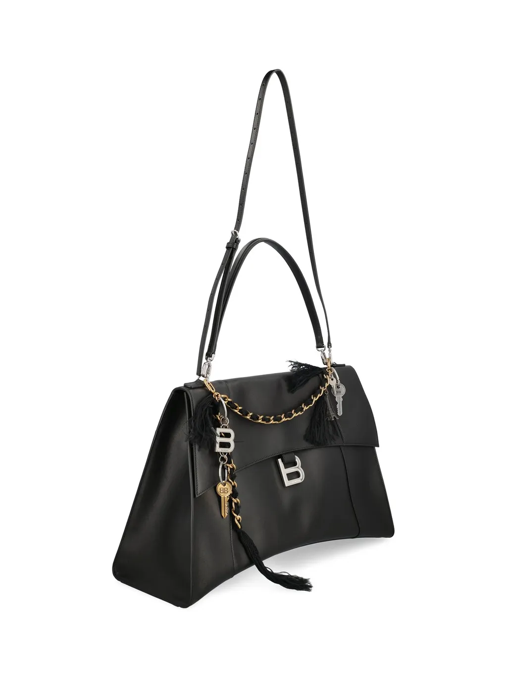 Charm Detailed Top Handle Bag