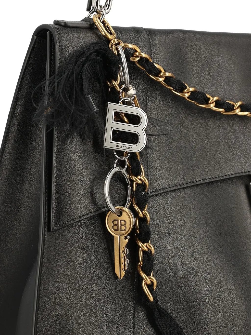 Charm Detailed Top Handle Bag