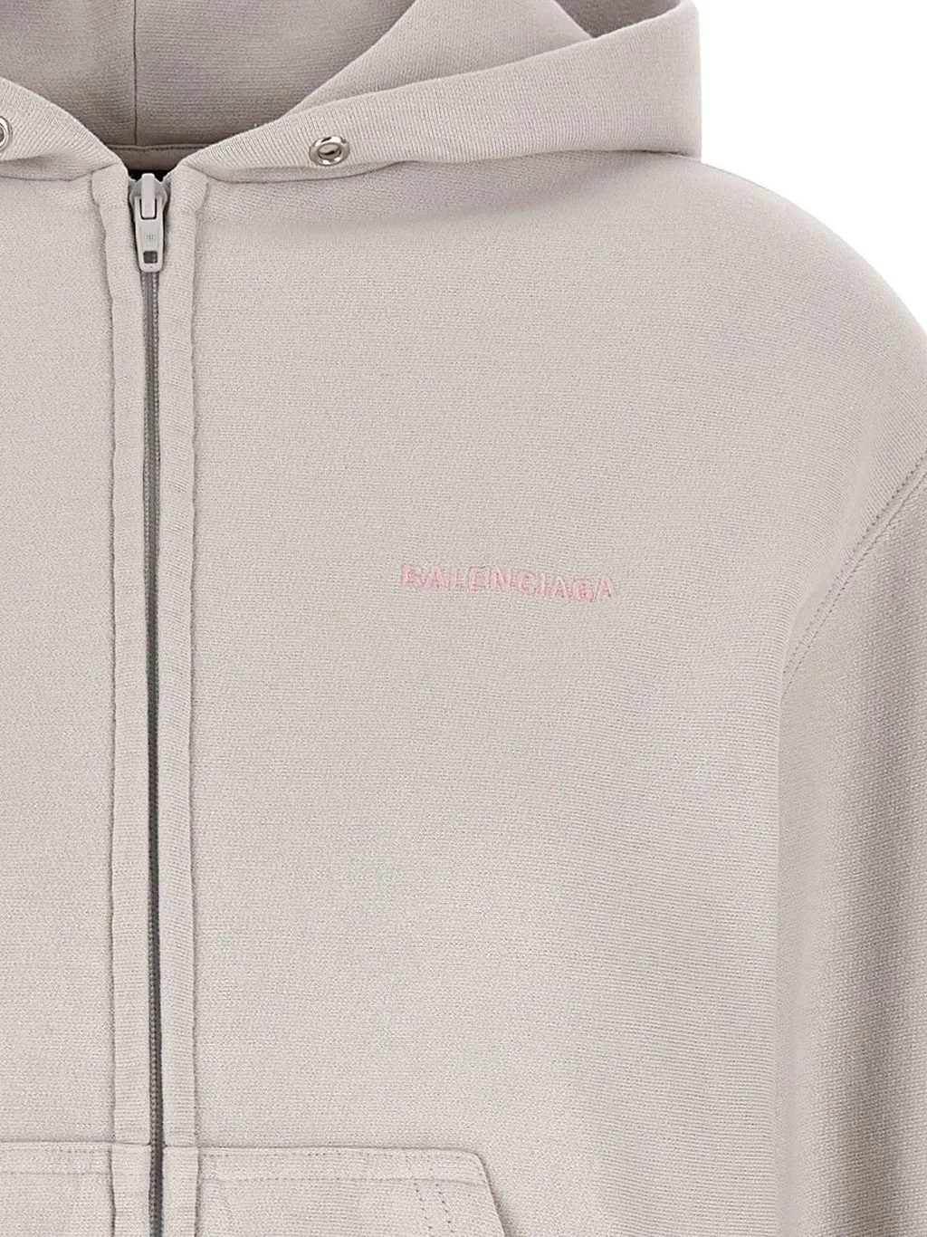 Logo Embroidered Zip-Up Jacket