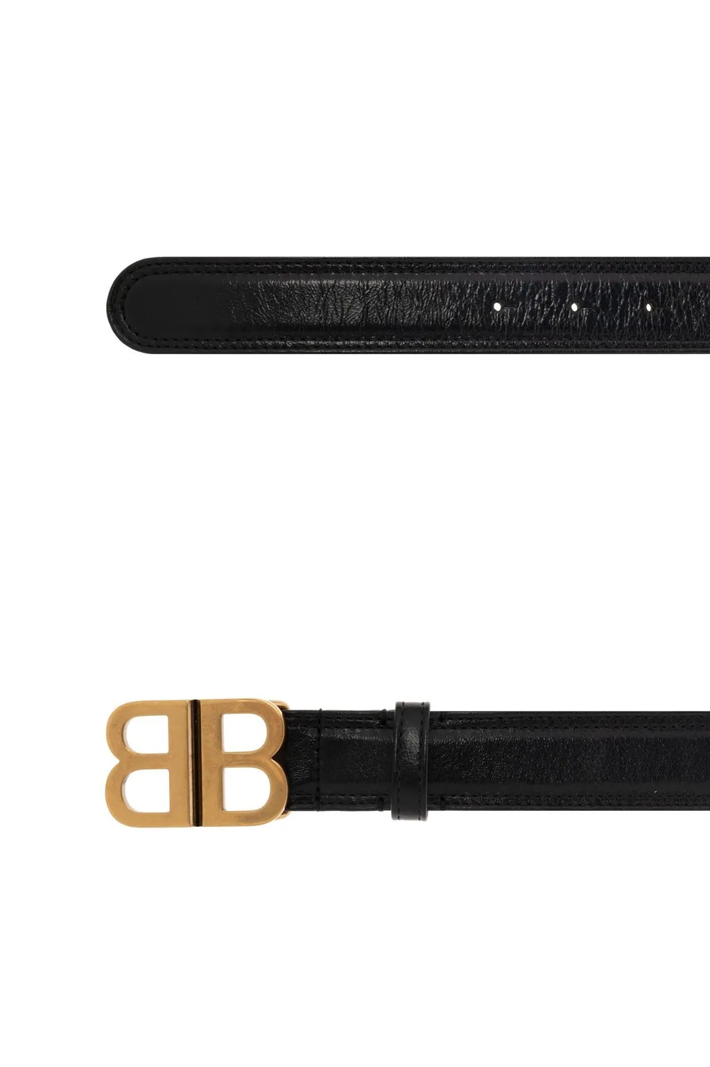 Logo Plaque Buckled Belt