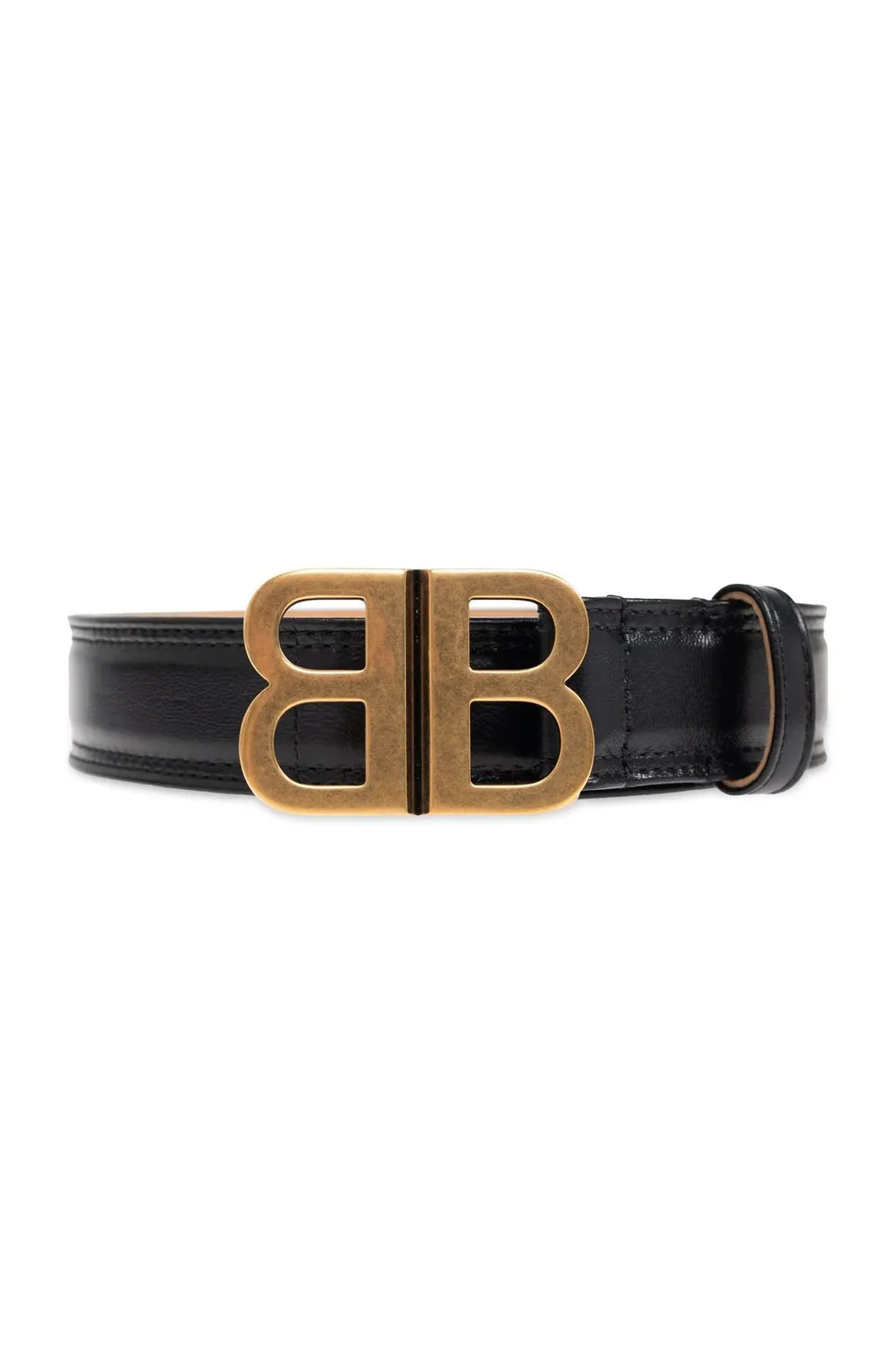 Logo Plaque Buckled Belt
