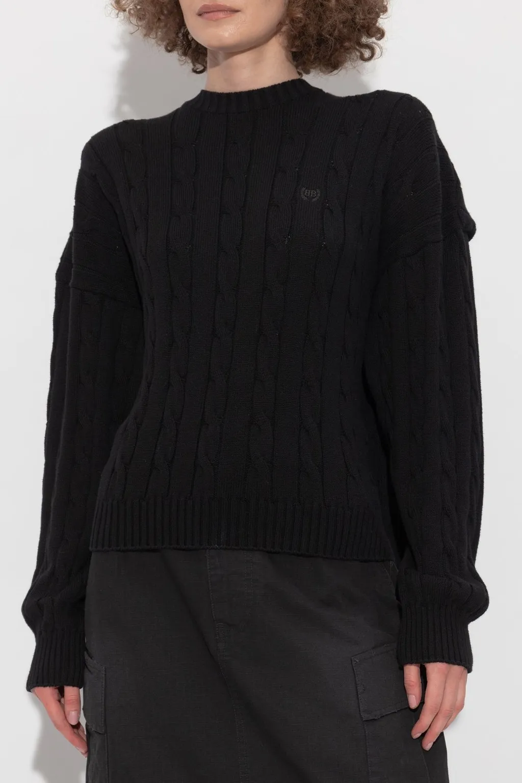 Logo Embroidered Knit Sweater
