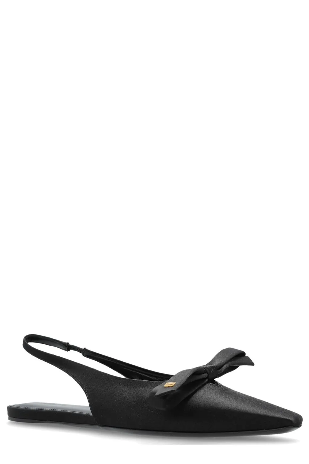 Bow Detailed Slingback Flat Shoes