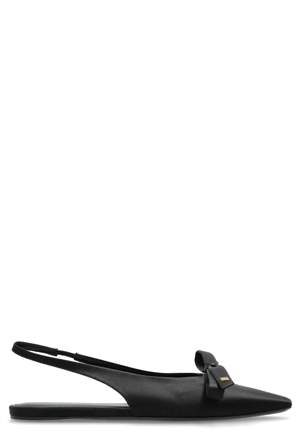 Bow Detailed Slingback Flat Shoes