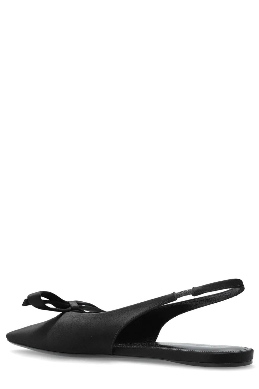 Bow Detailed Slingback Flat Shoes