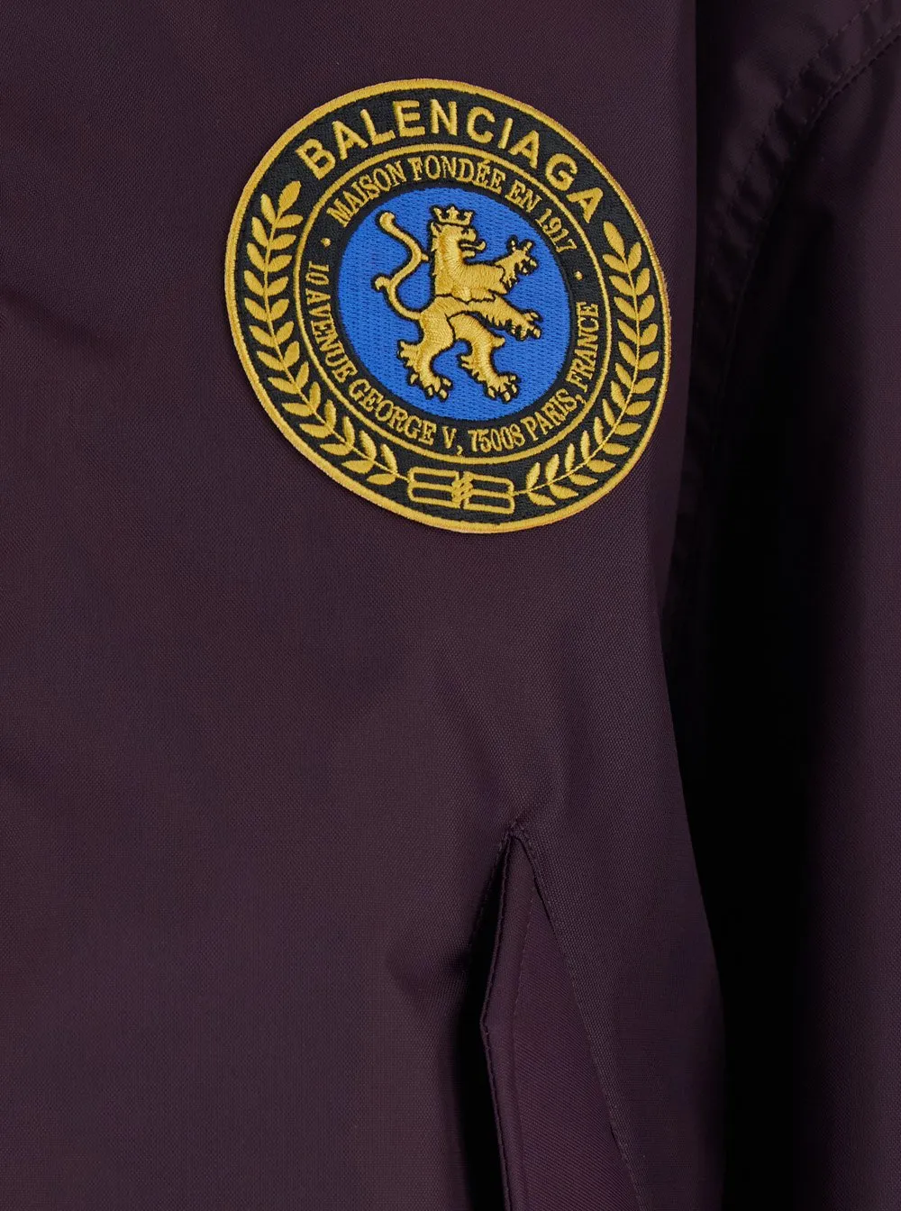Logo Patch Zip-Up Bomber Jacket