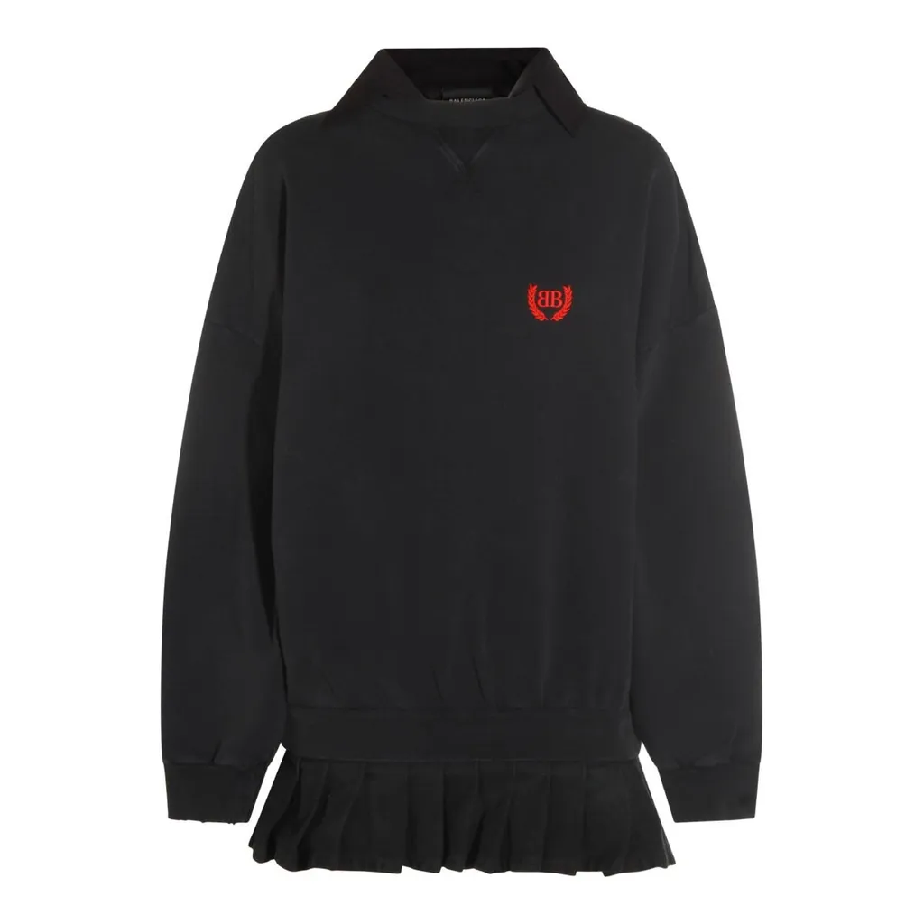 Logo Embroidered Mini Dress