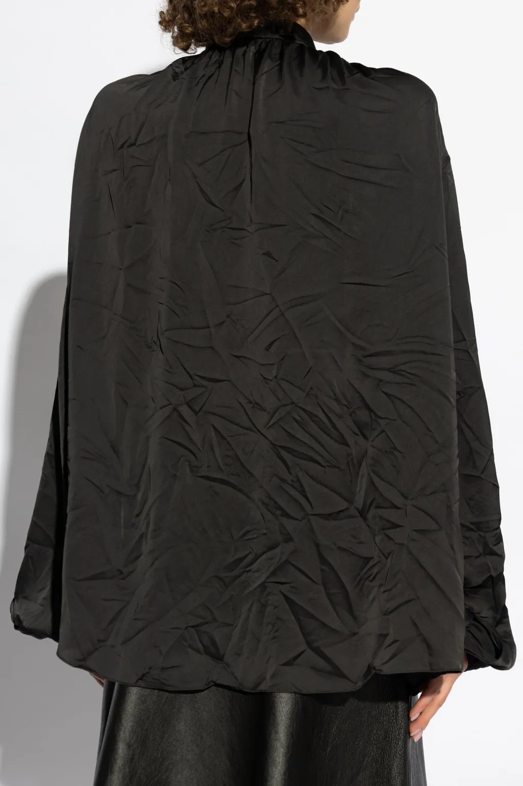 Tie Detailed Button-Up Shirt