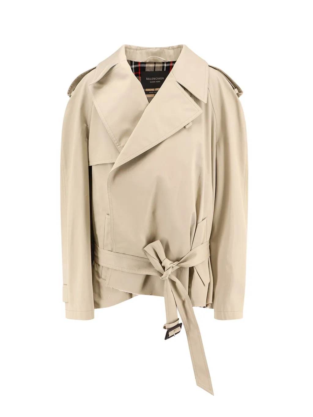 Belted Button-Up Trench Coat