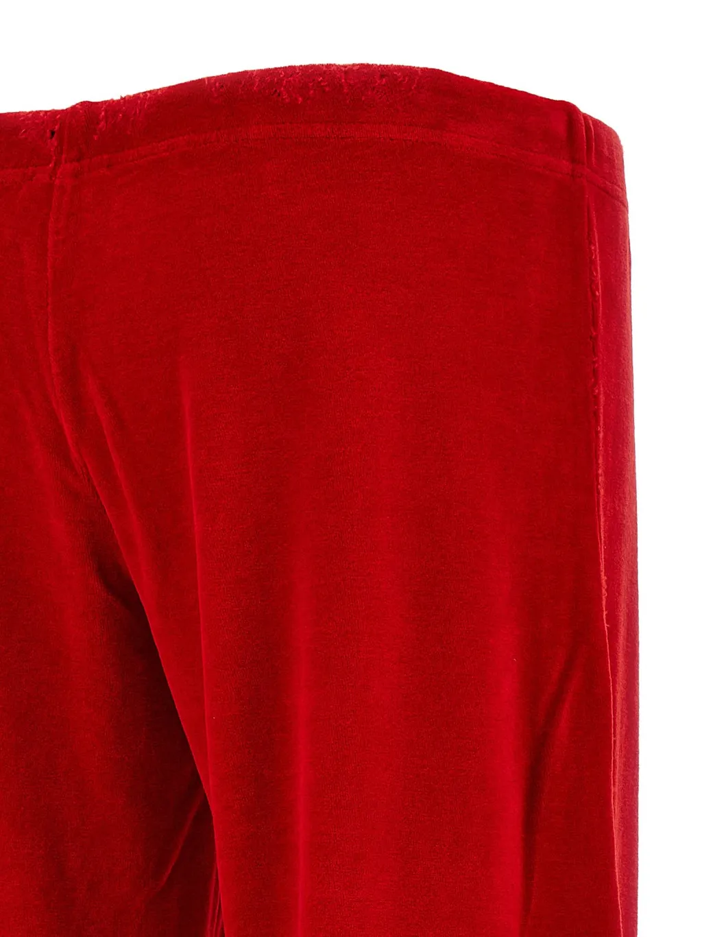 Distressed Drawstring Velvet Pants
