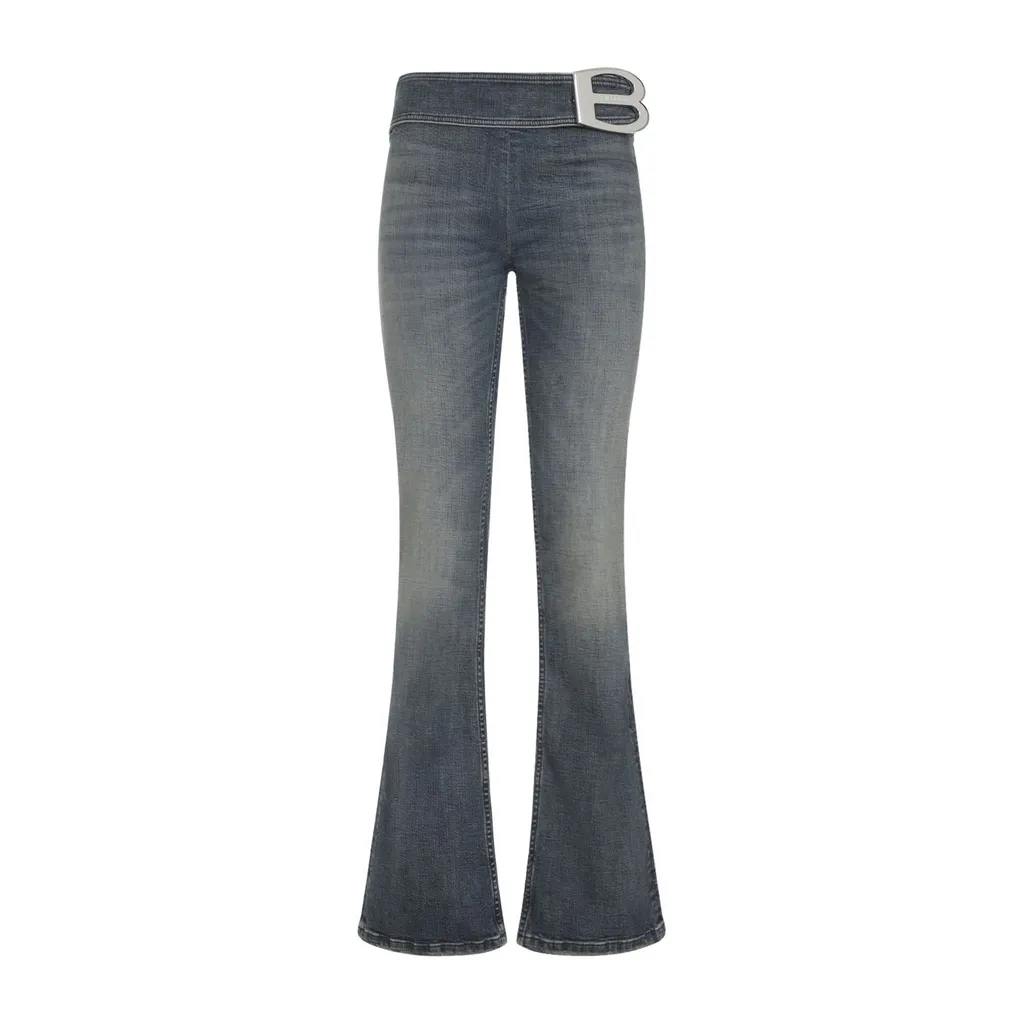 Logo Plaque Flared Jeans