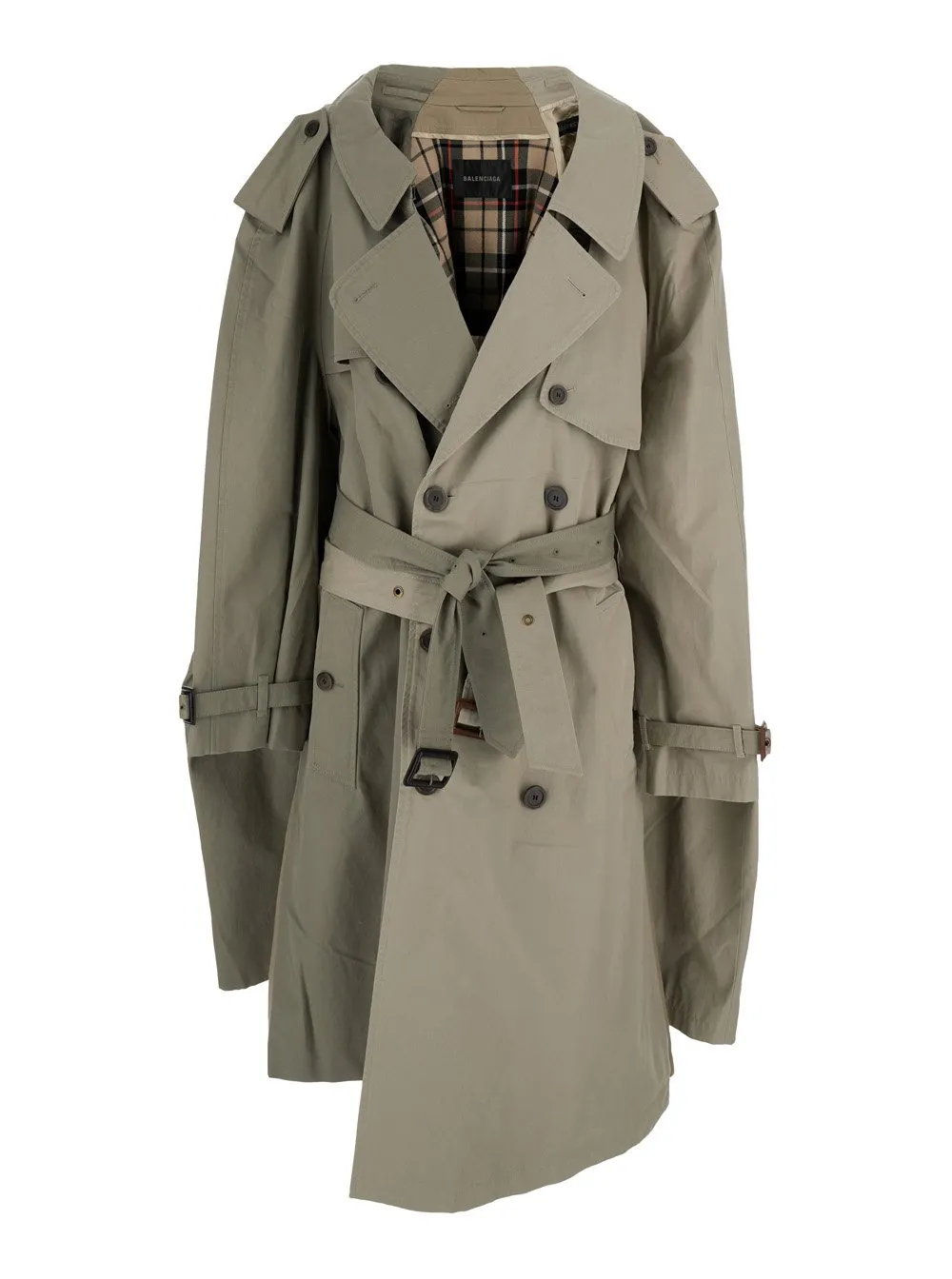 Double-Sleeved Hybrid Belted Trench Coat