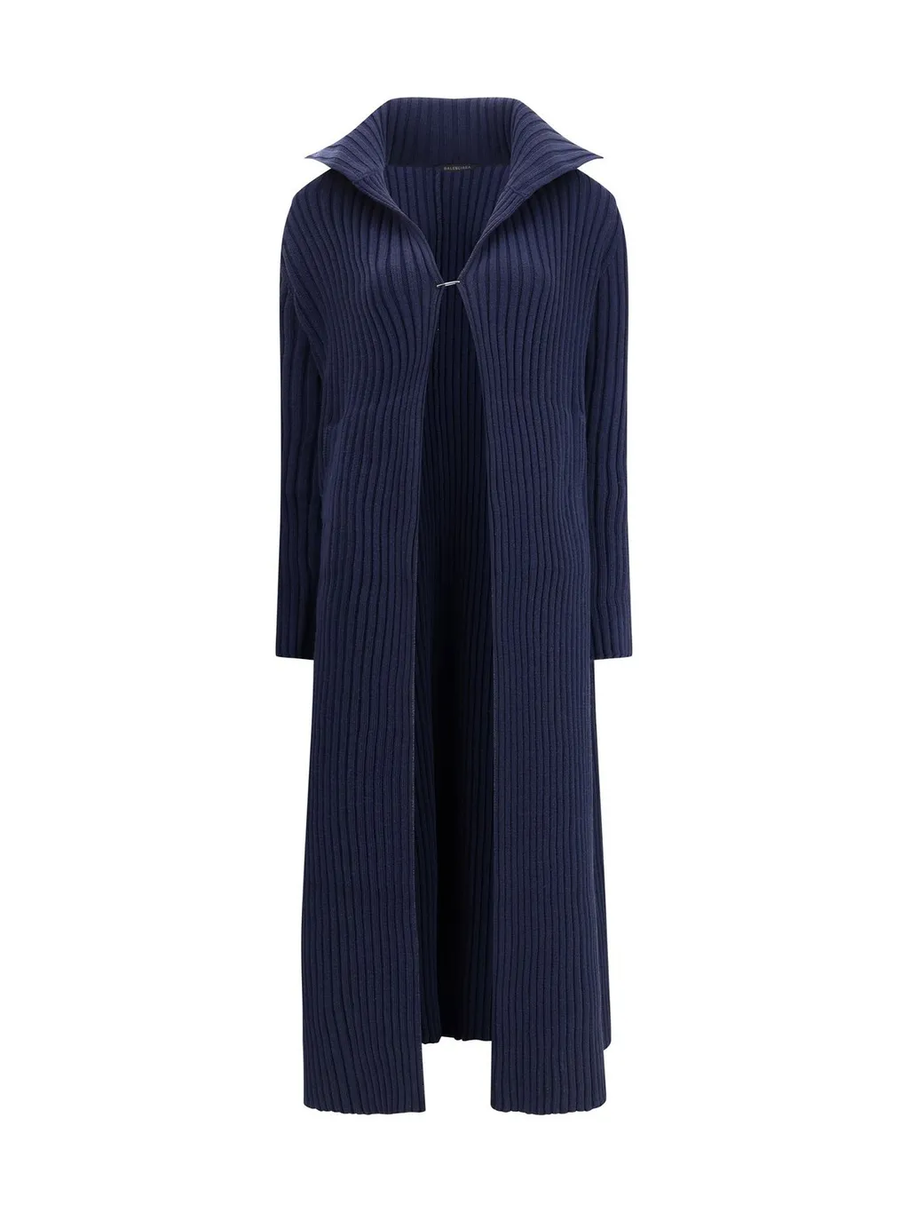 Ribbed-Knit Long Cardigan