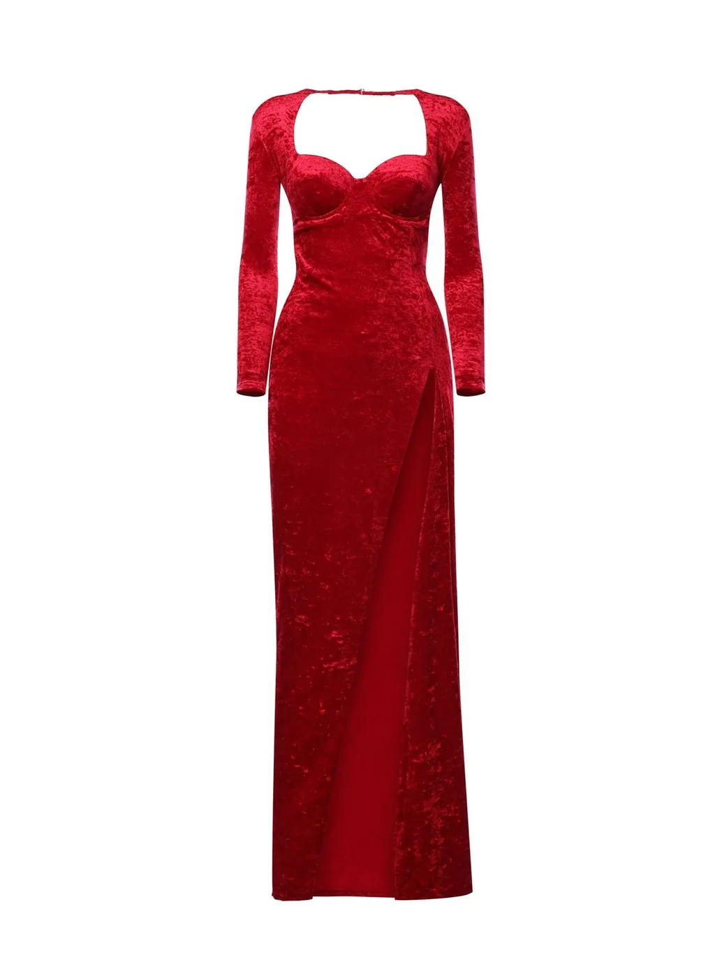 Draped Velvet Maxi Dress