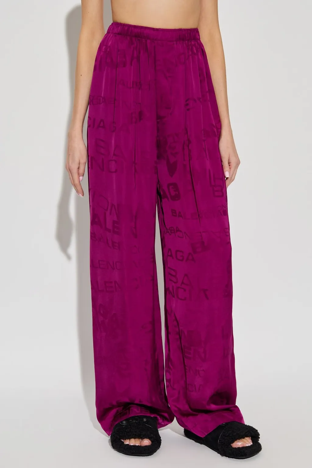 Allover Logo Wide-Leg Trousers