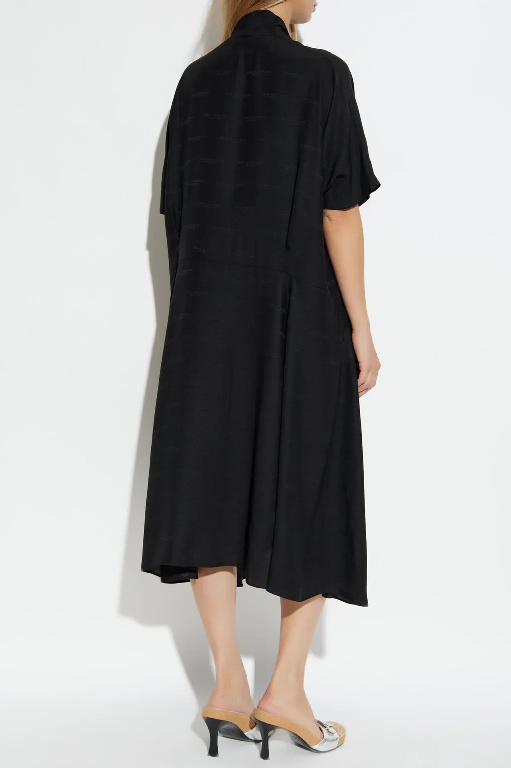 Short-Sleeved Midi Dress