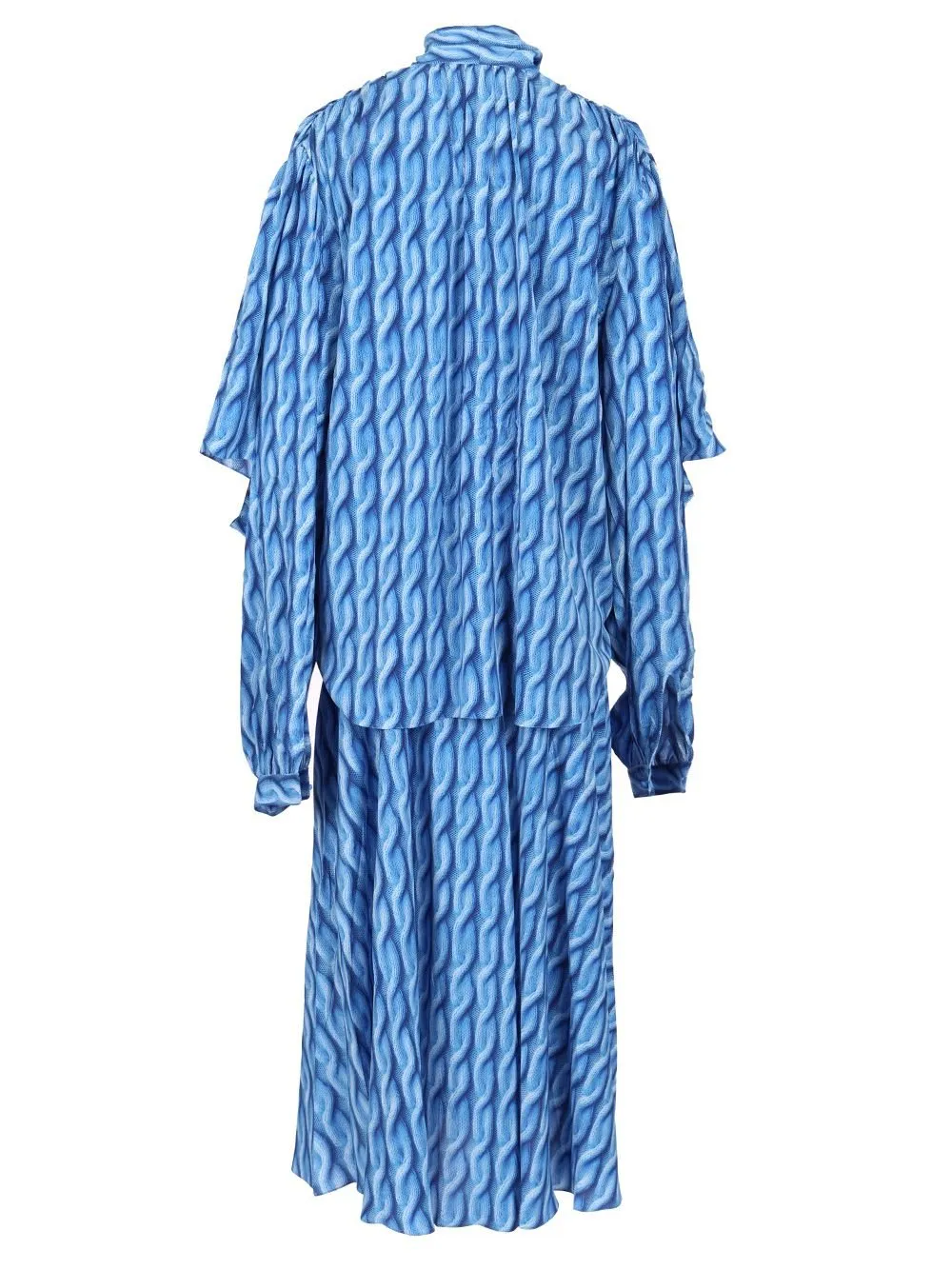 Pattern Tie-Detailed Dress