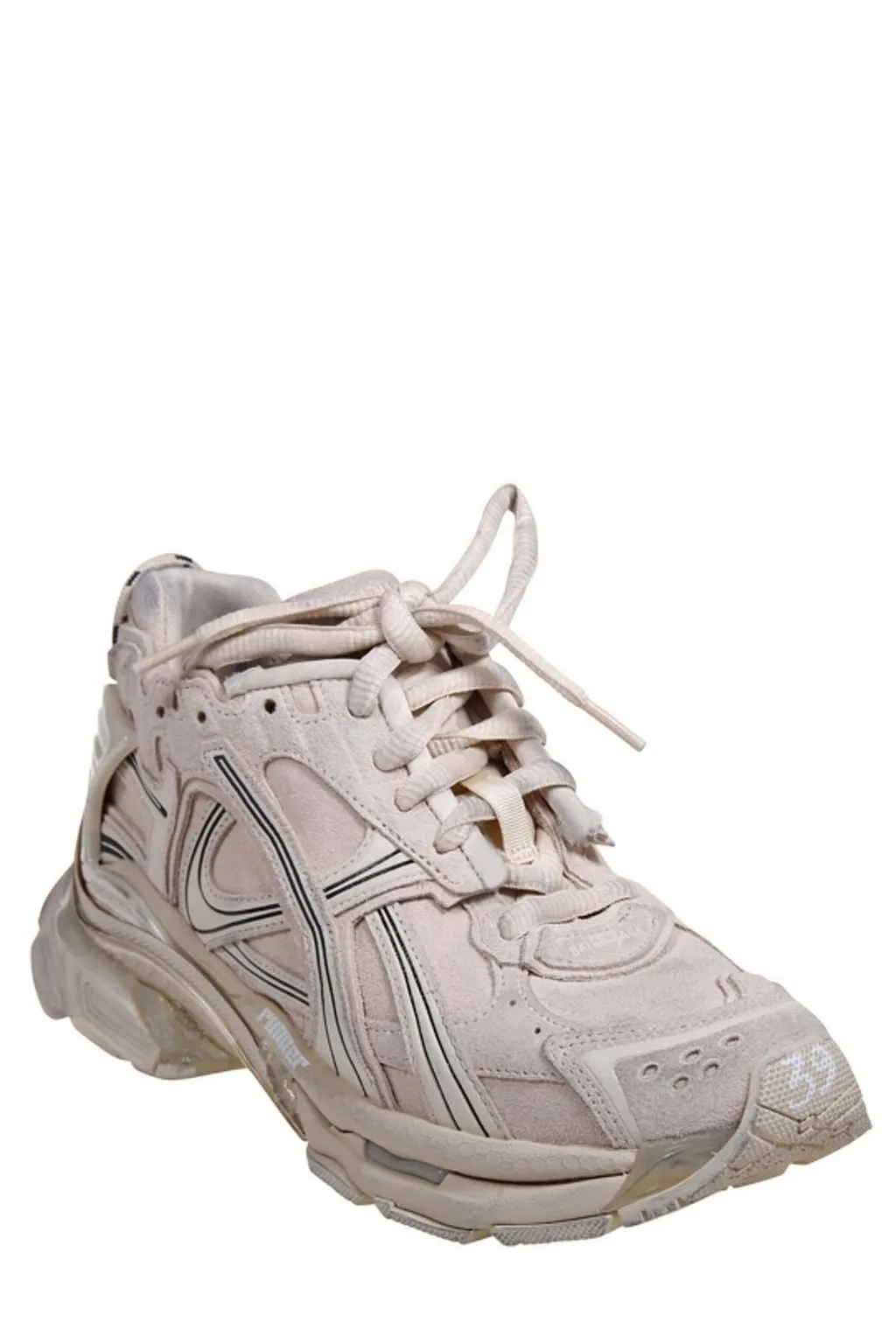 Panelled Lace-Up Sneakers