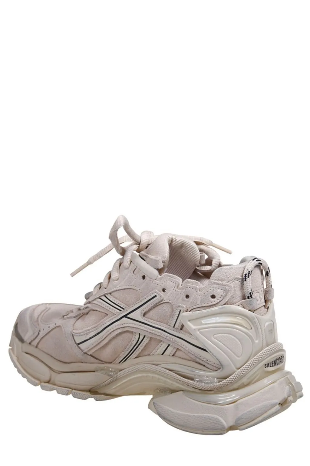 Panelled Lace-Up Sneakers