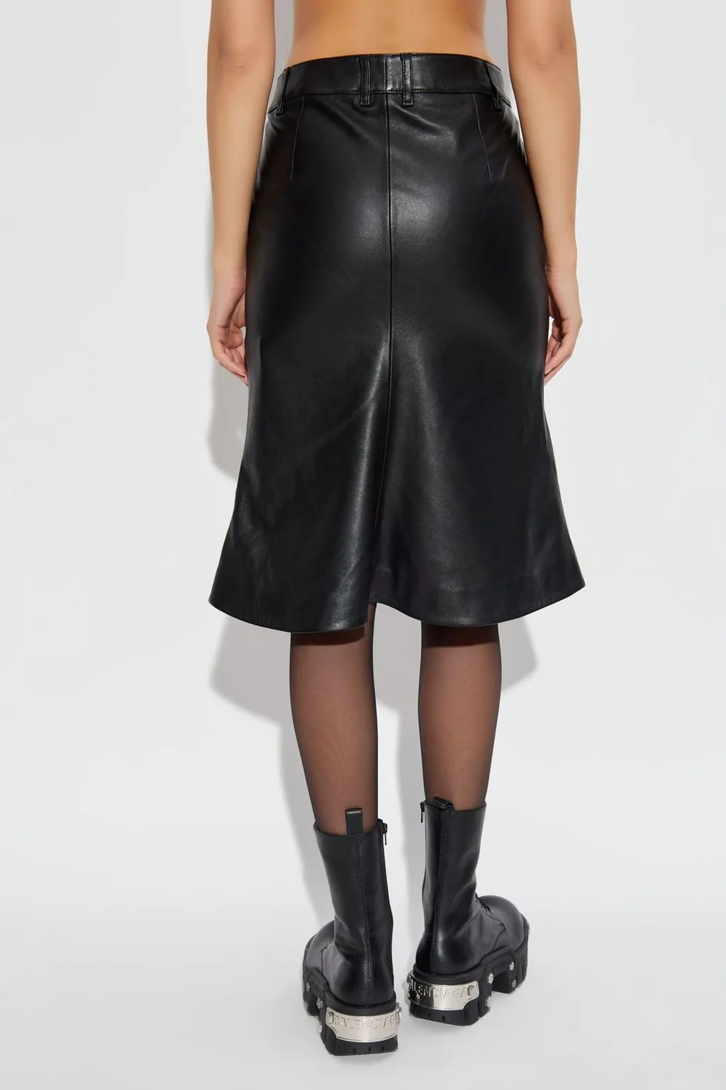 Midi Leather Skirt