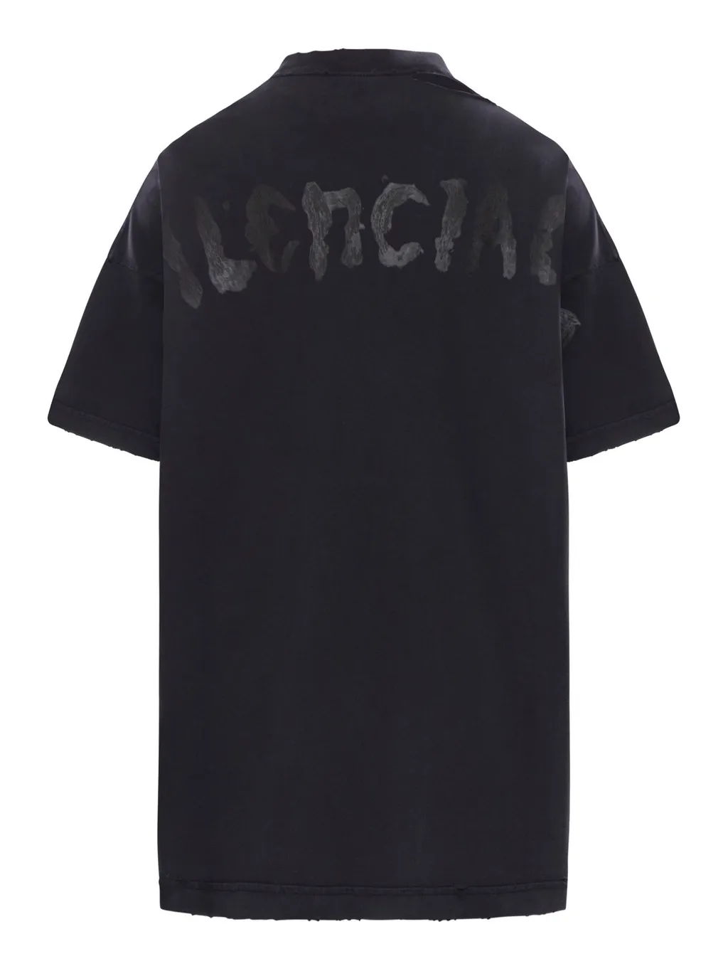 Logo Print Distressed Oversized T-Shirt