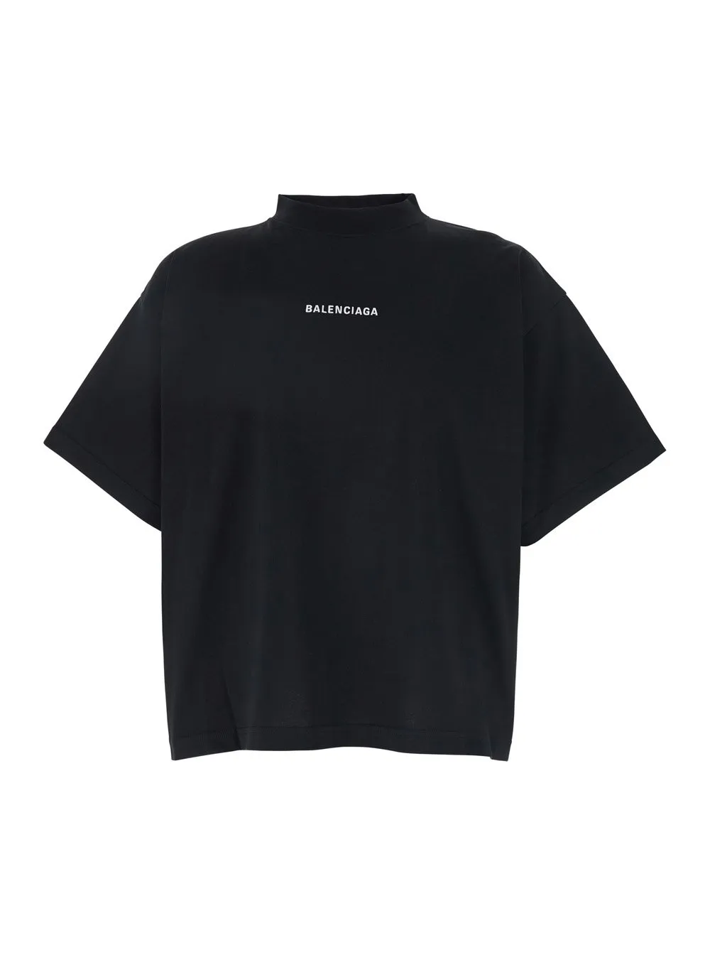 Logo Embroidered Mockneck T-Shirt