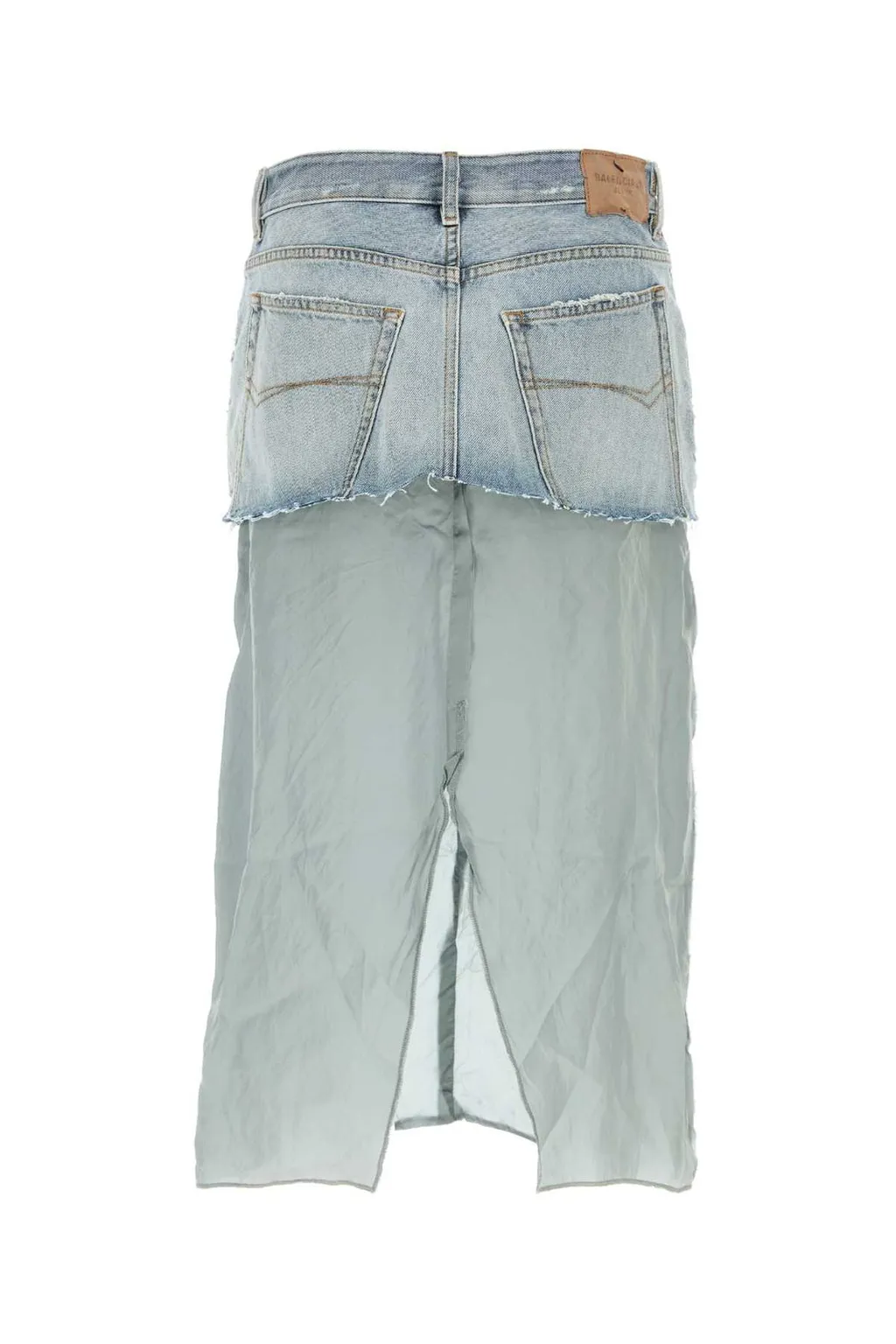 Ripped-Off Denim Skirt