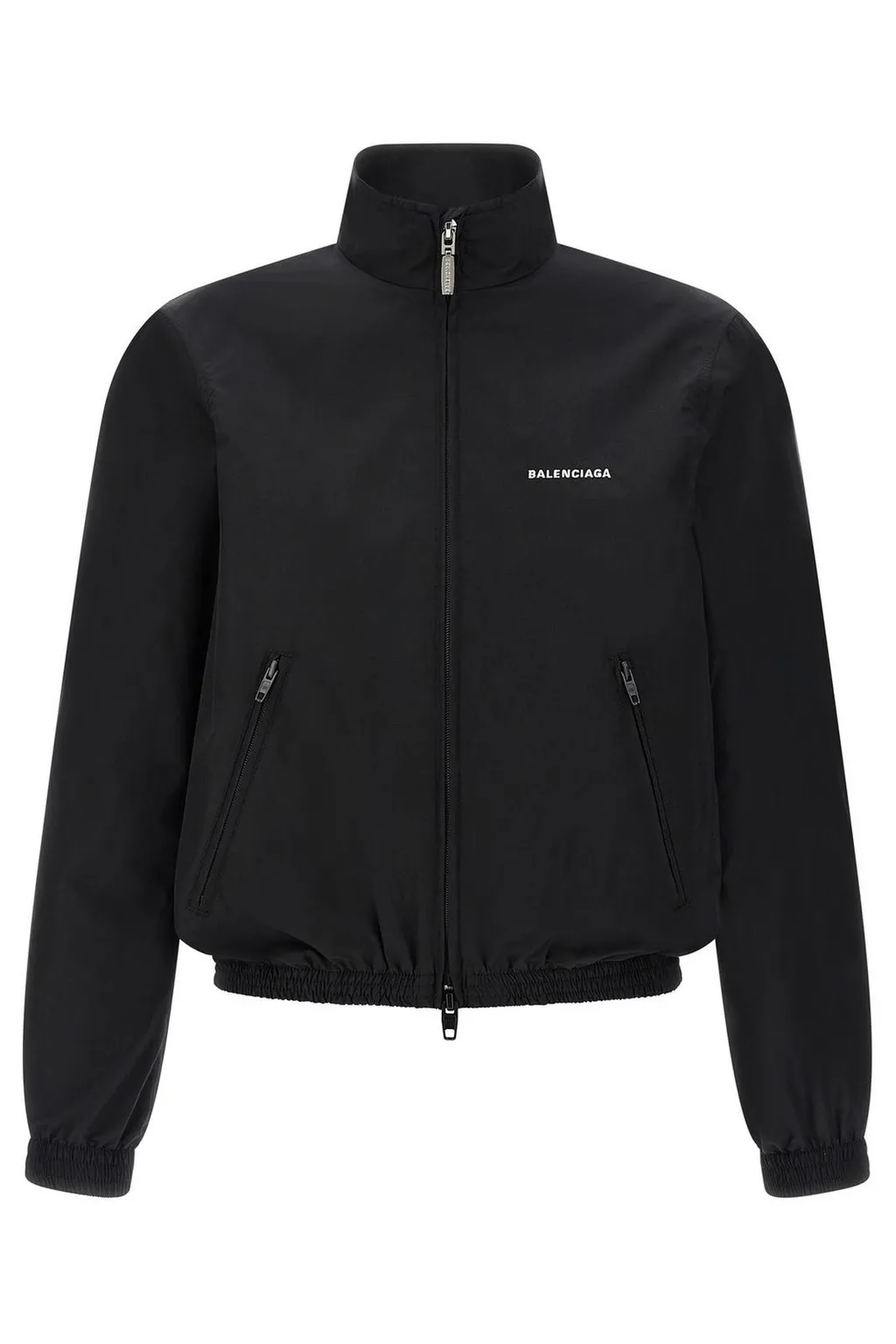 Logo Embroidered Zip-Up Jacket
