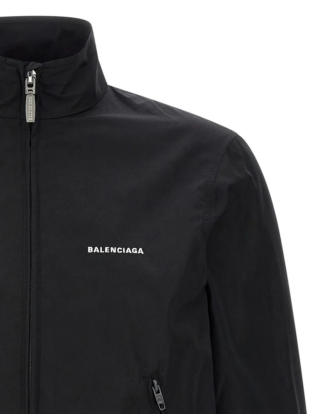 Logo Embroidered Zip-Up Jacket