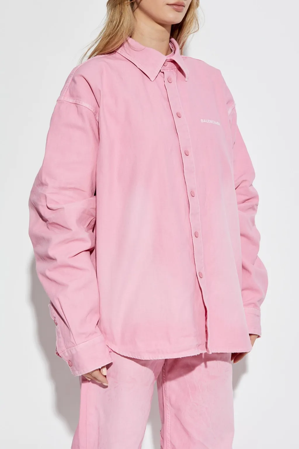Logo Embroidered Long-Sleeve Shirt