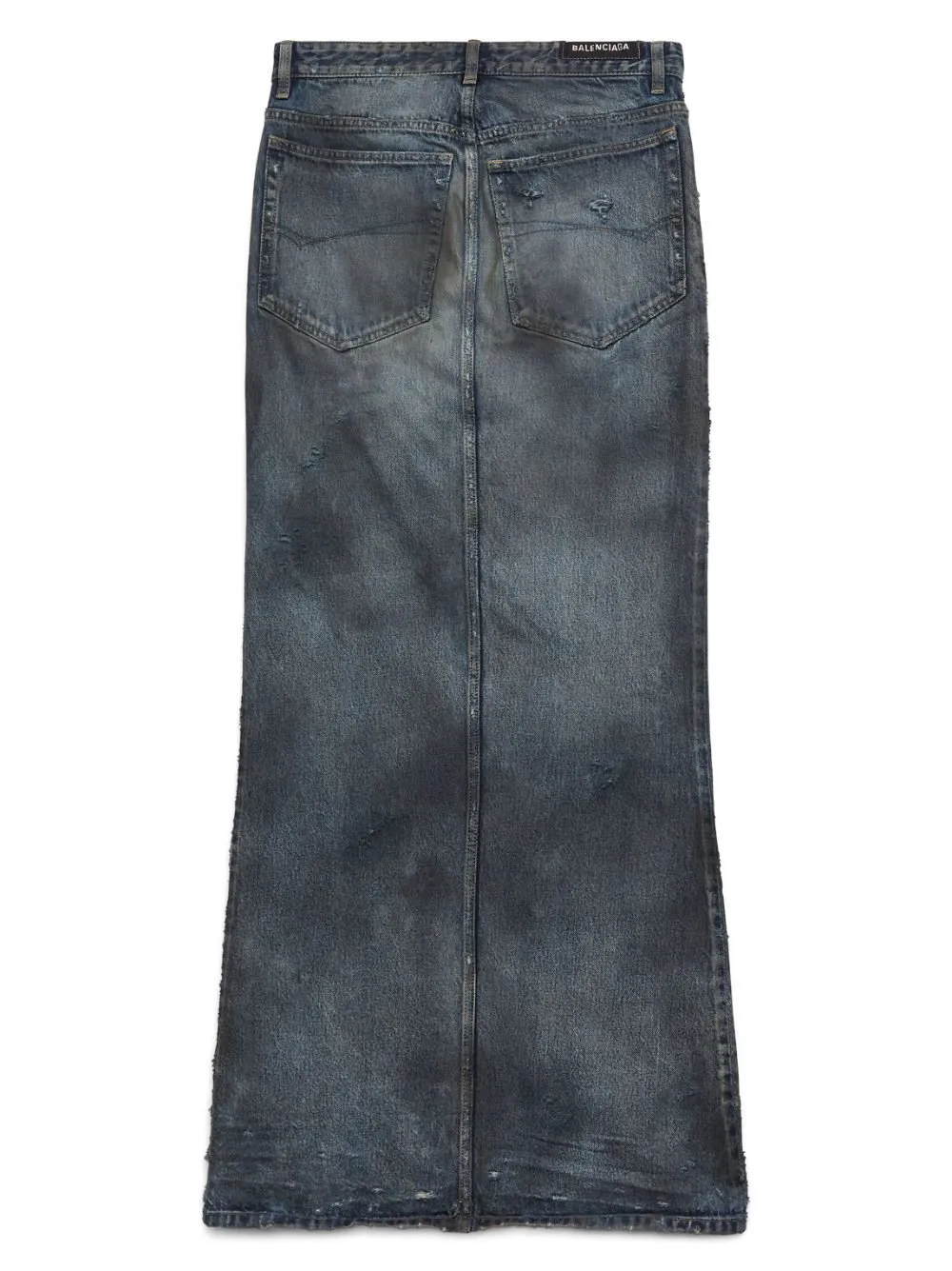 Faded-Effect Maxi Skirt