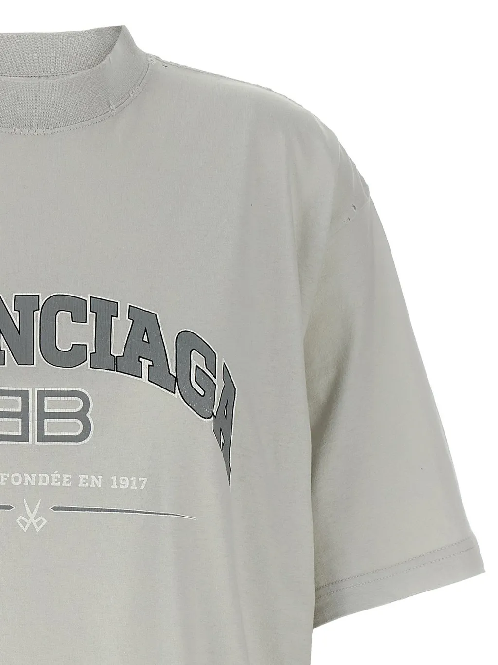 Bb Logo Printed Used-Effect T-Shirt