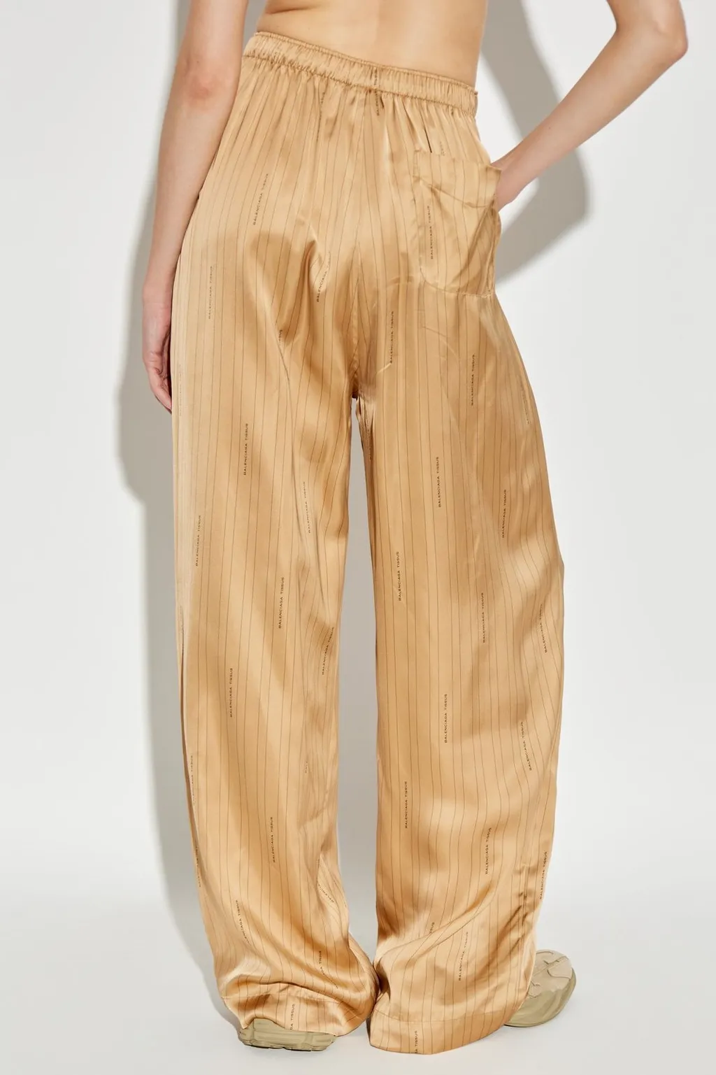 Elasticated Waist Wide-Leg Pants