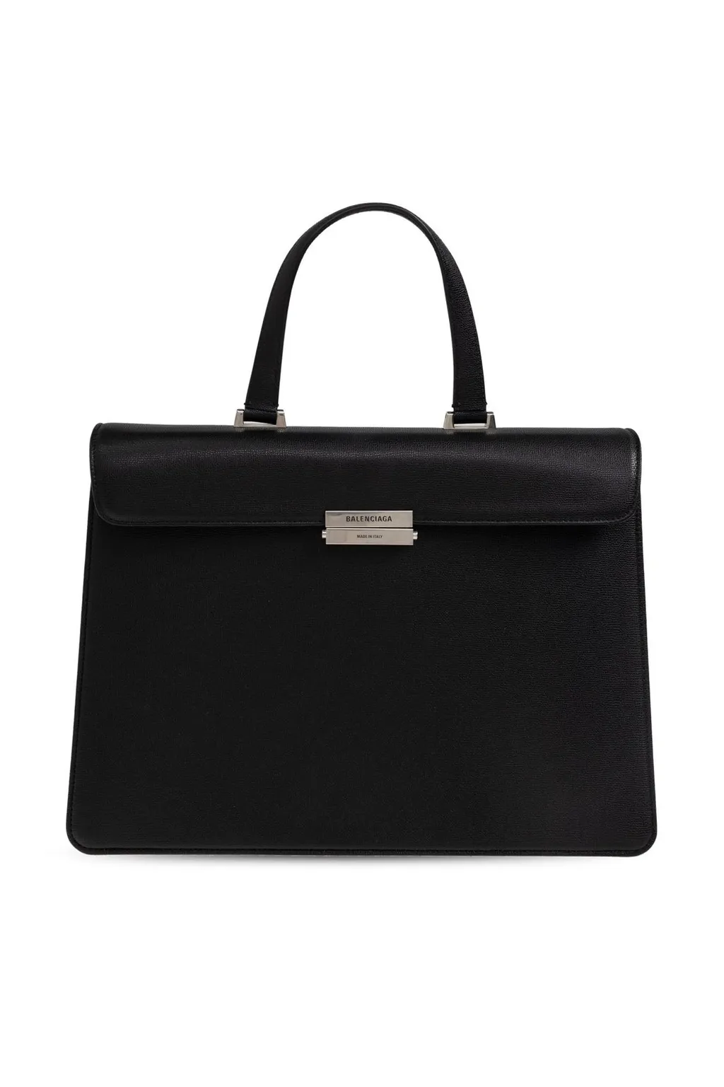 Logo Plaque Top Handle Bag