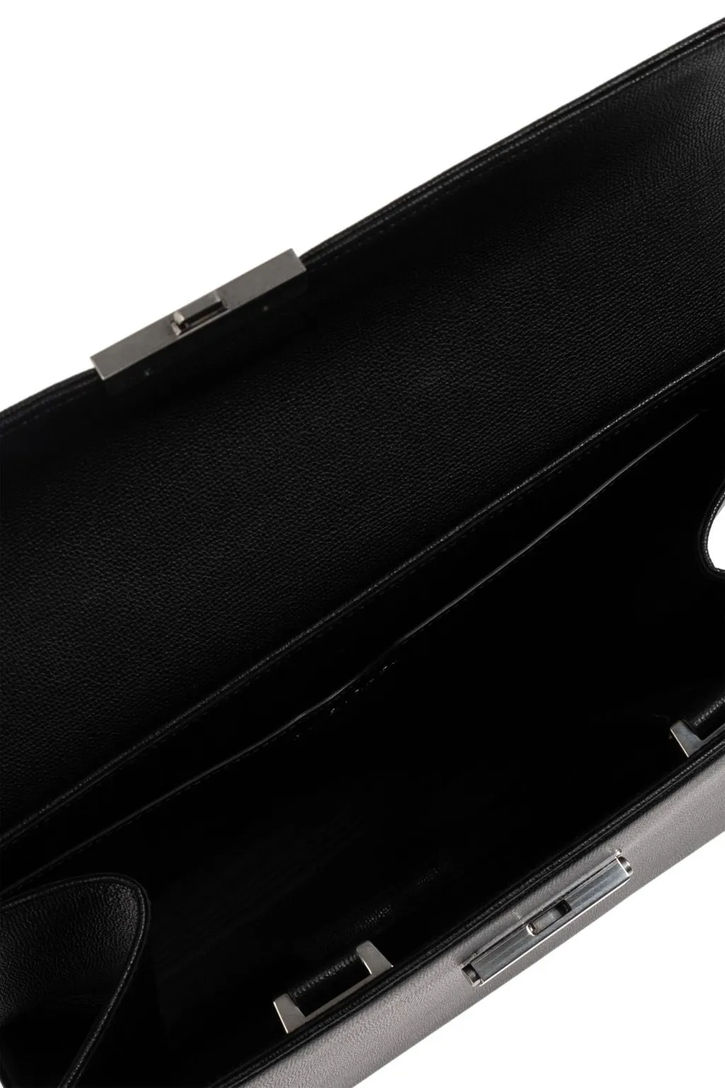 Logo Plaque Top Handle Bag