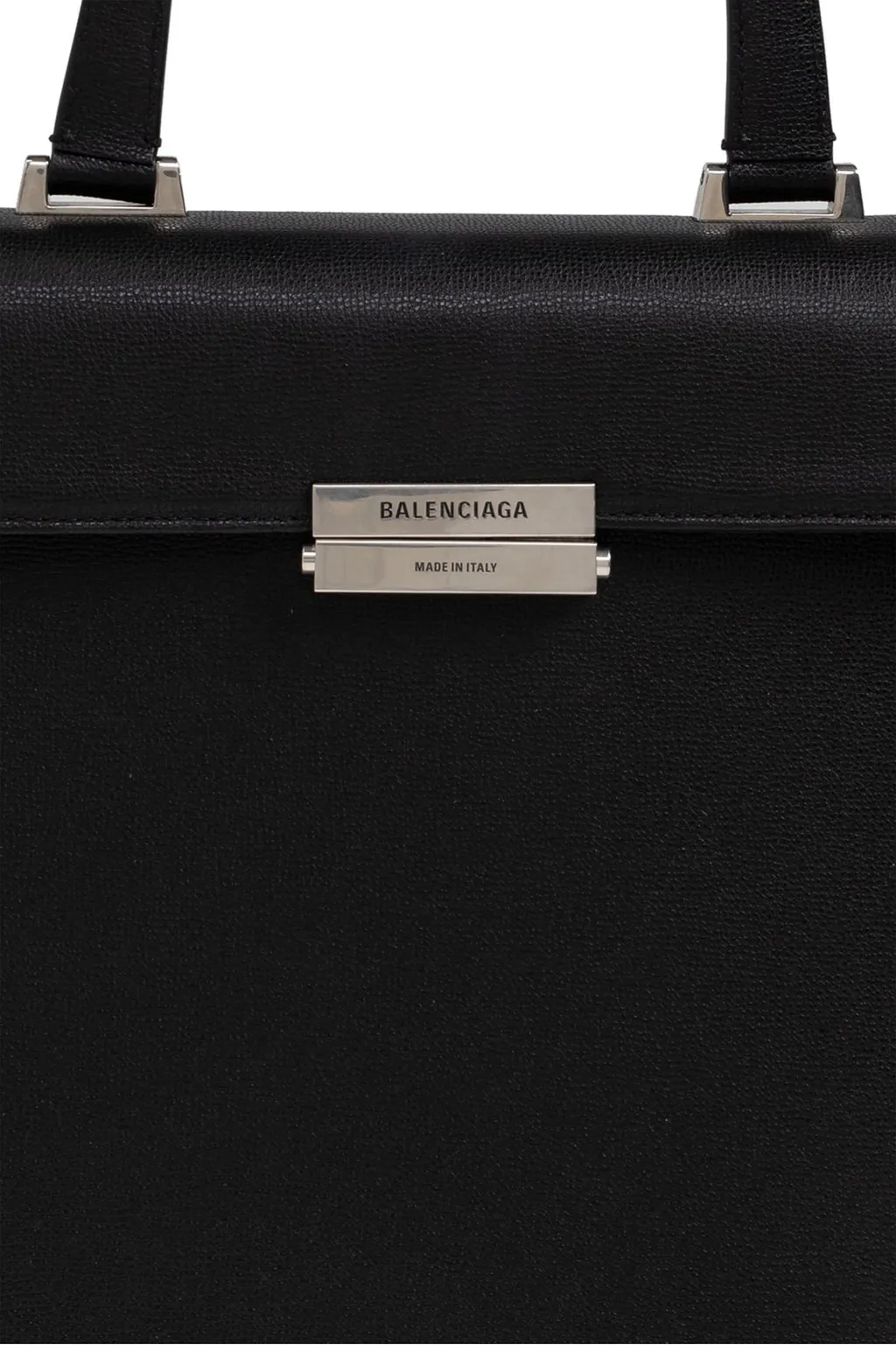 Logo Plaque Top Handle Bag