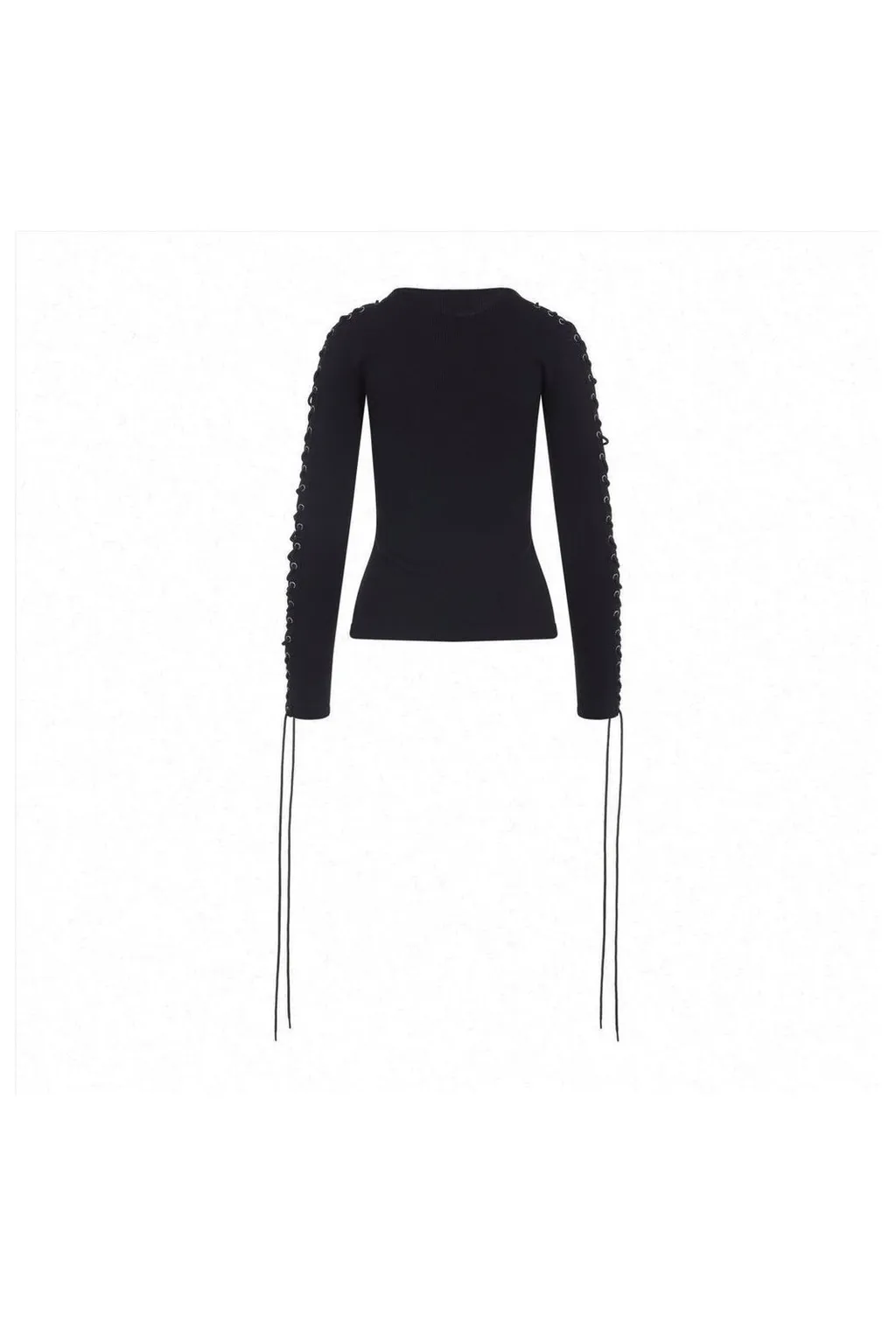 Lace-Up Long-Sleeved Top