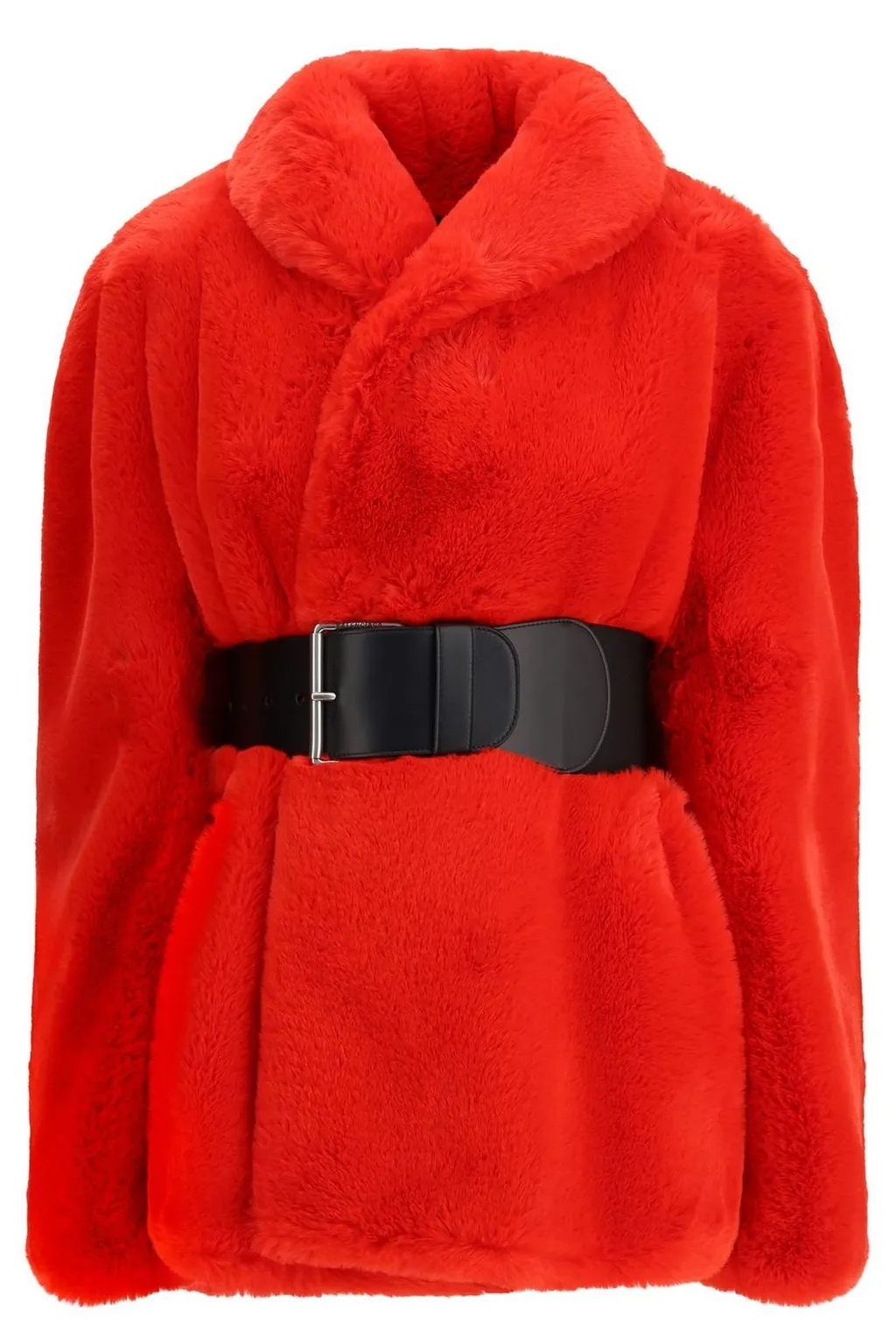 Belted Faux Fur Coat