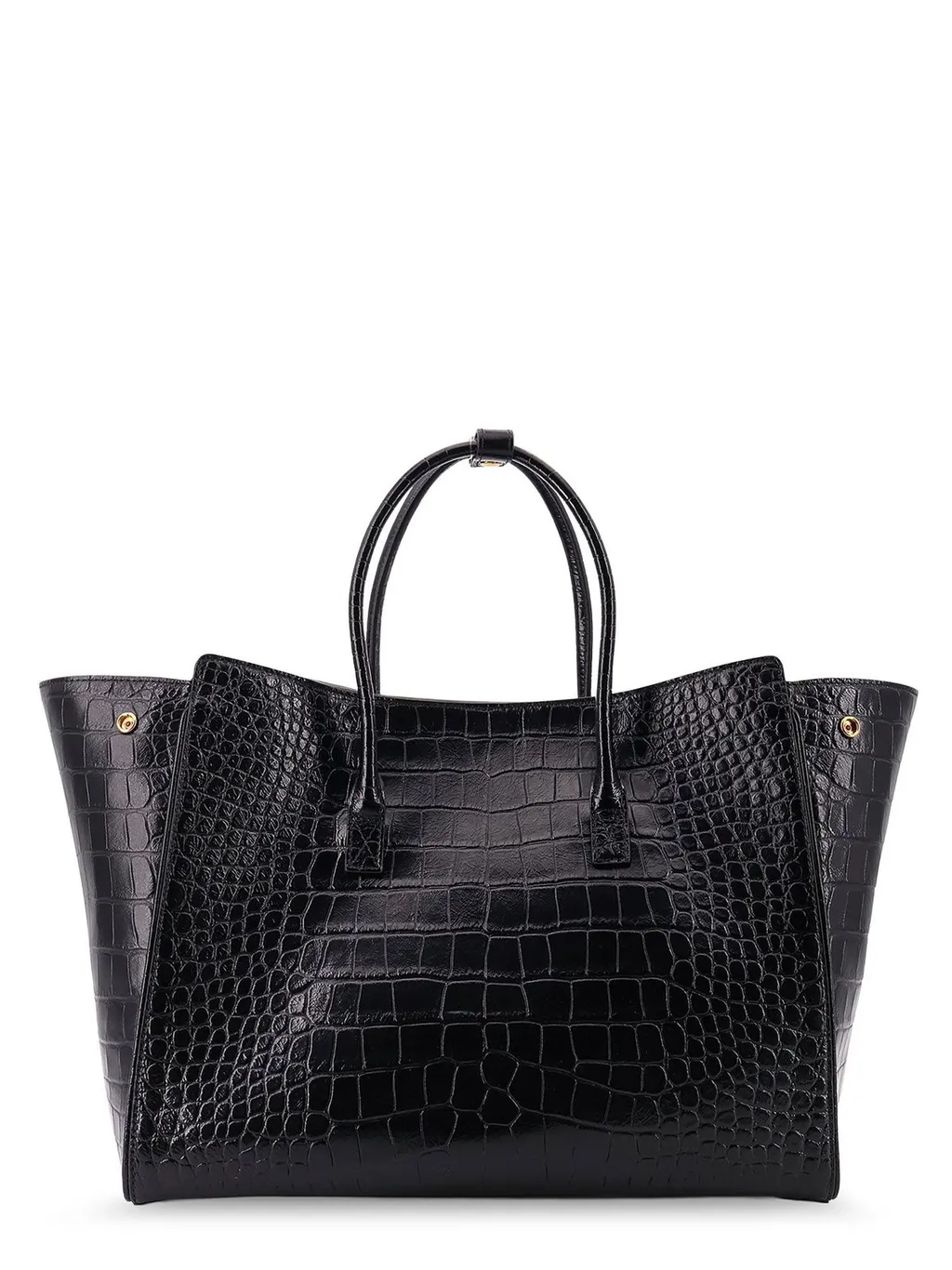 Hampton Carry All Crocodile-Effect-Leather Tote Bag