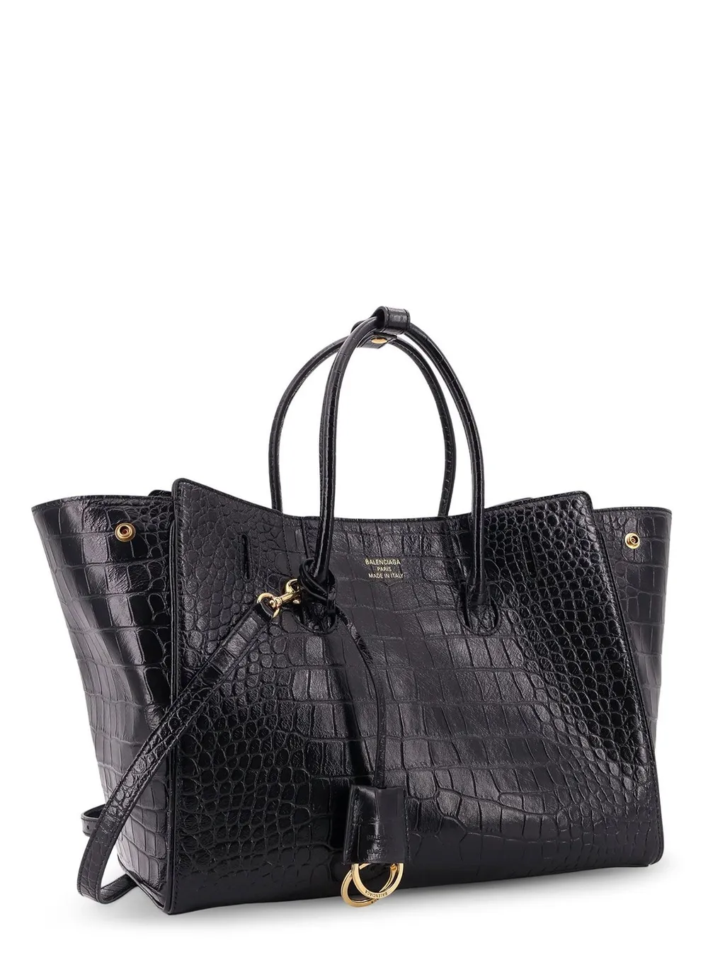 Hampton Carry All Crocodile-Effect-Leather Tote Bag