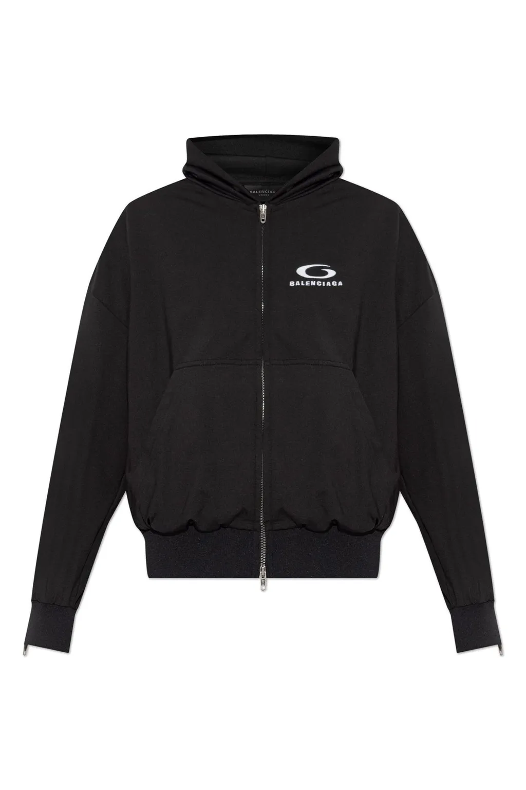 Logo Embroidered Zip-Up Jacket