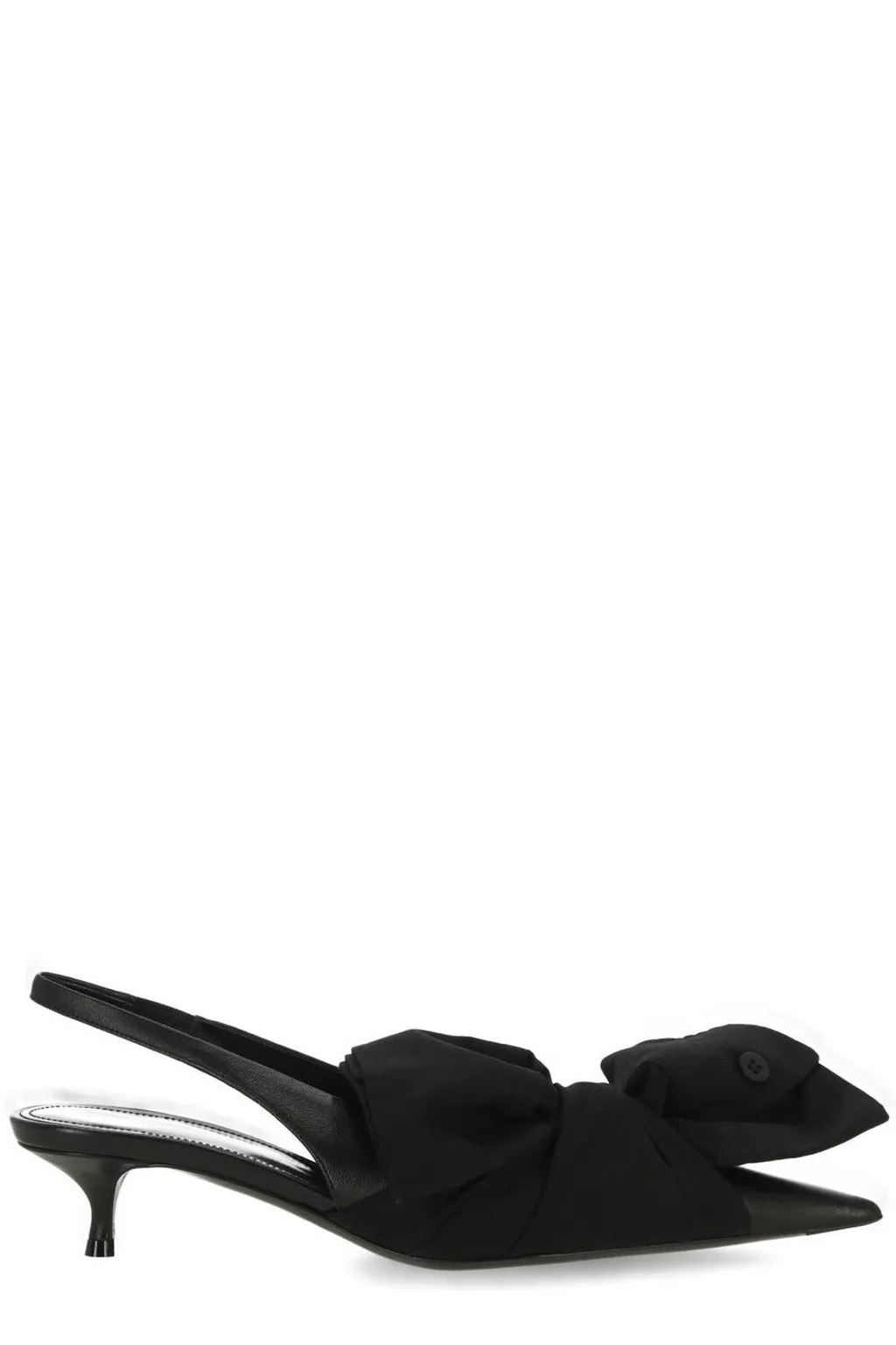 Bow Detailed Slingback Pumps